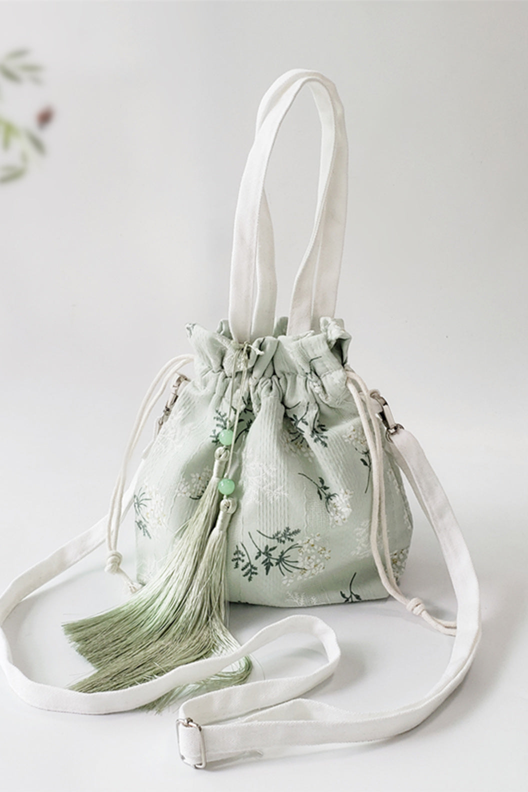 Sachet Bag Green Bamboo Print