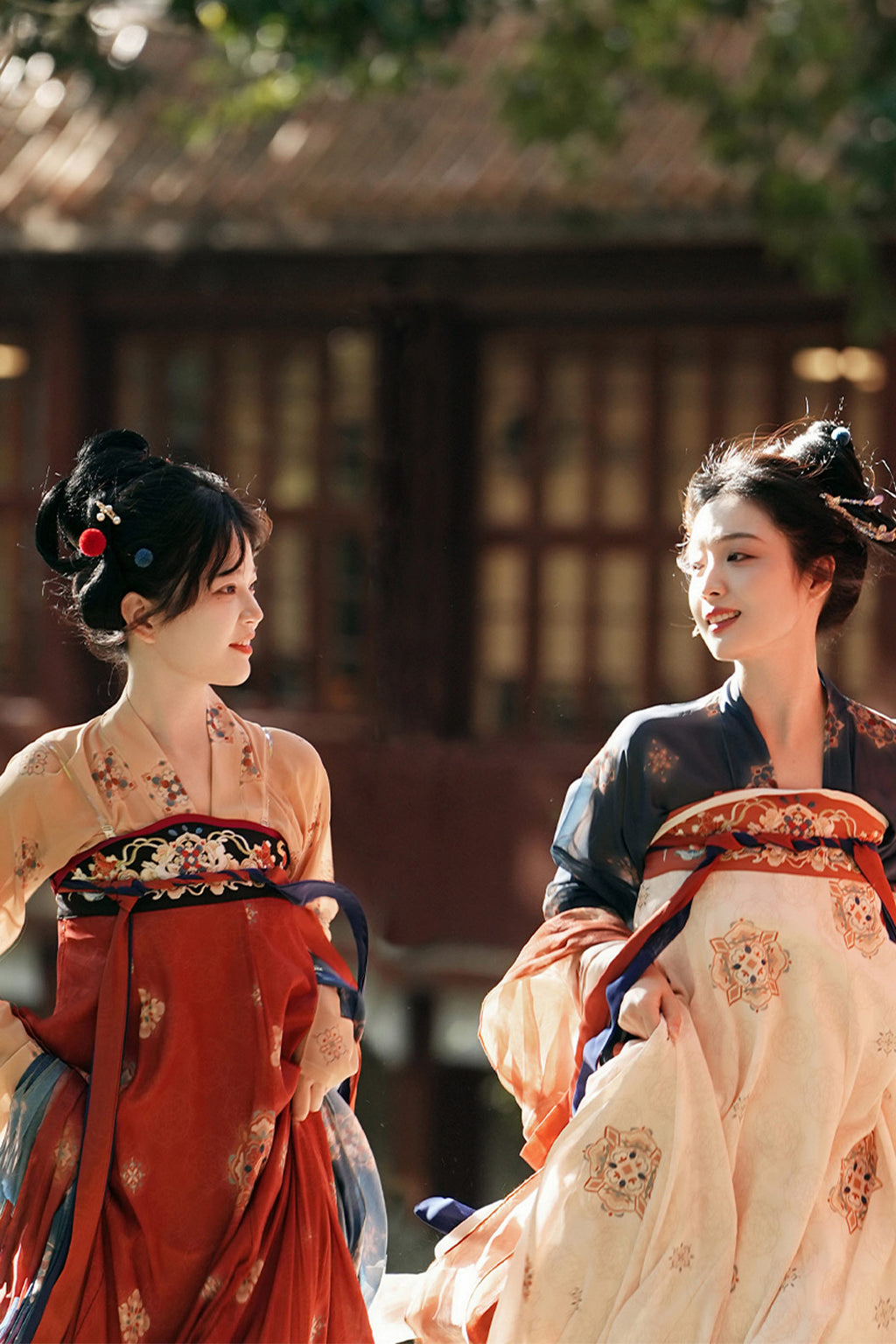 Tang dynasty hanfu with twelve-panel skirt hanfu dress spring - huayinyao 花影摇