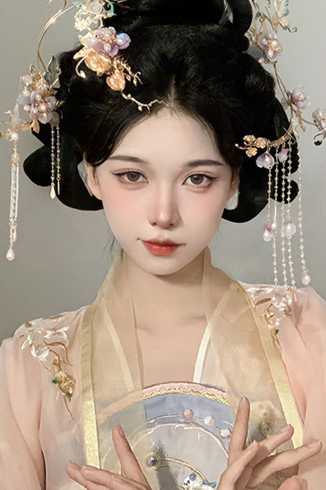 Chinese Hair Bun Ming Dynasty Hanfu  Wig