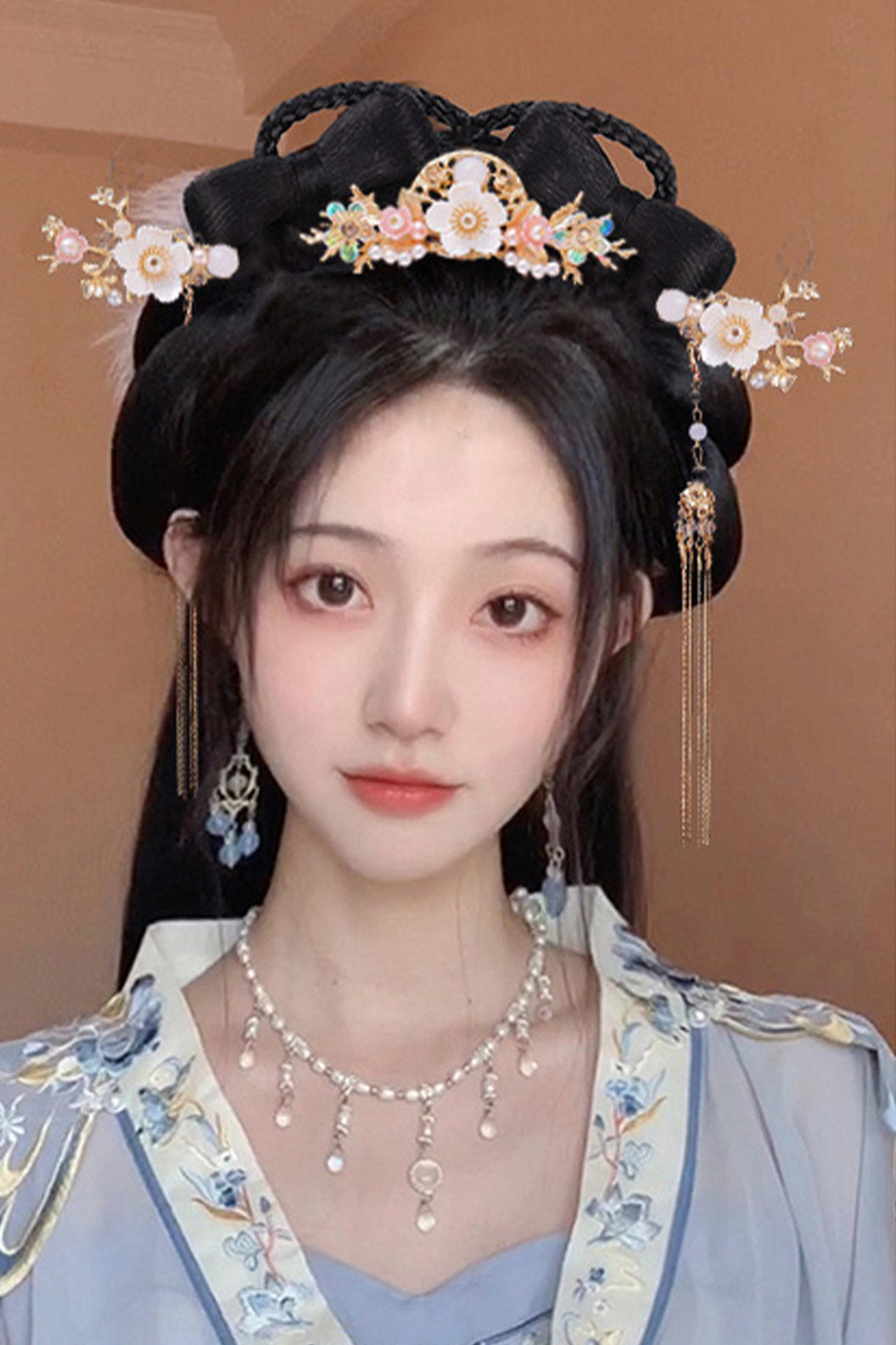 Chinese Hair Bun Twin Buns Hanfu Wig