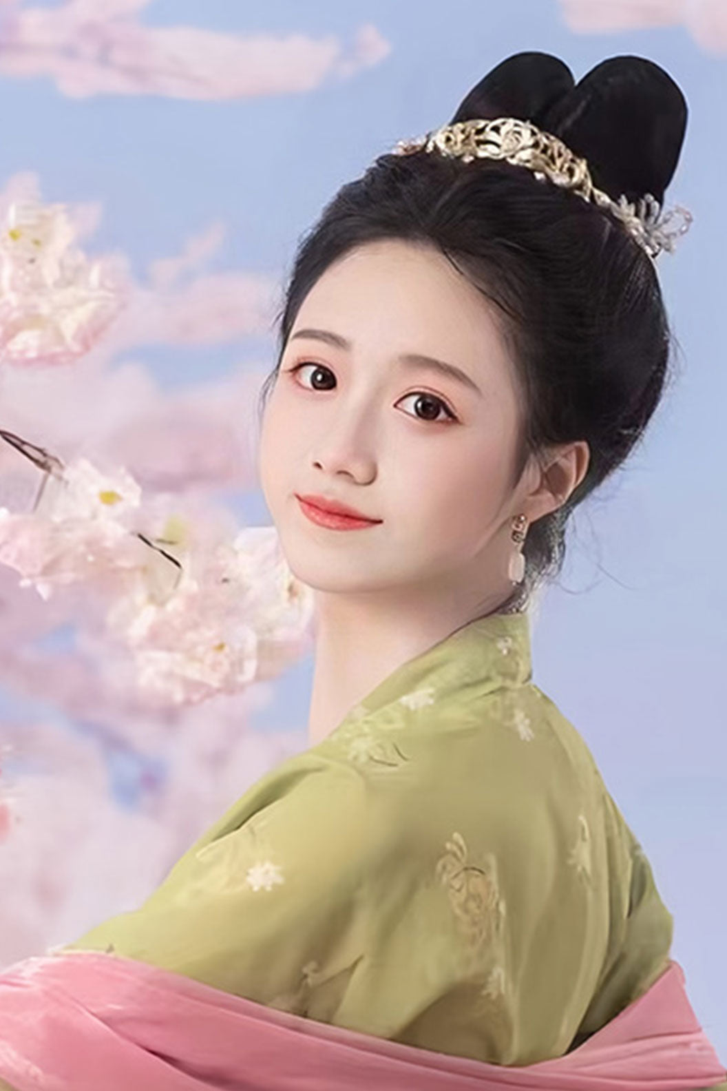 Chinese Hair Bun Twin Buns Tang Dynasty Hanfu  Wig