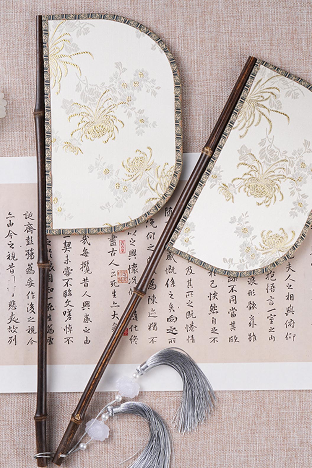 Chinese hand fan new chinese style for Wei Jin long-handle sword fan