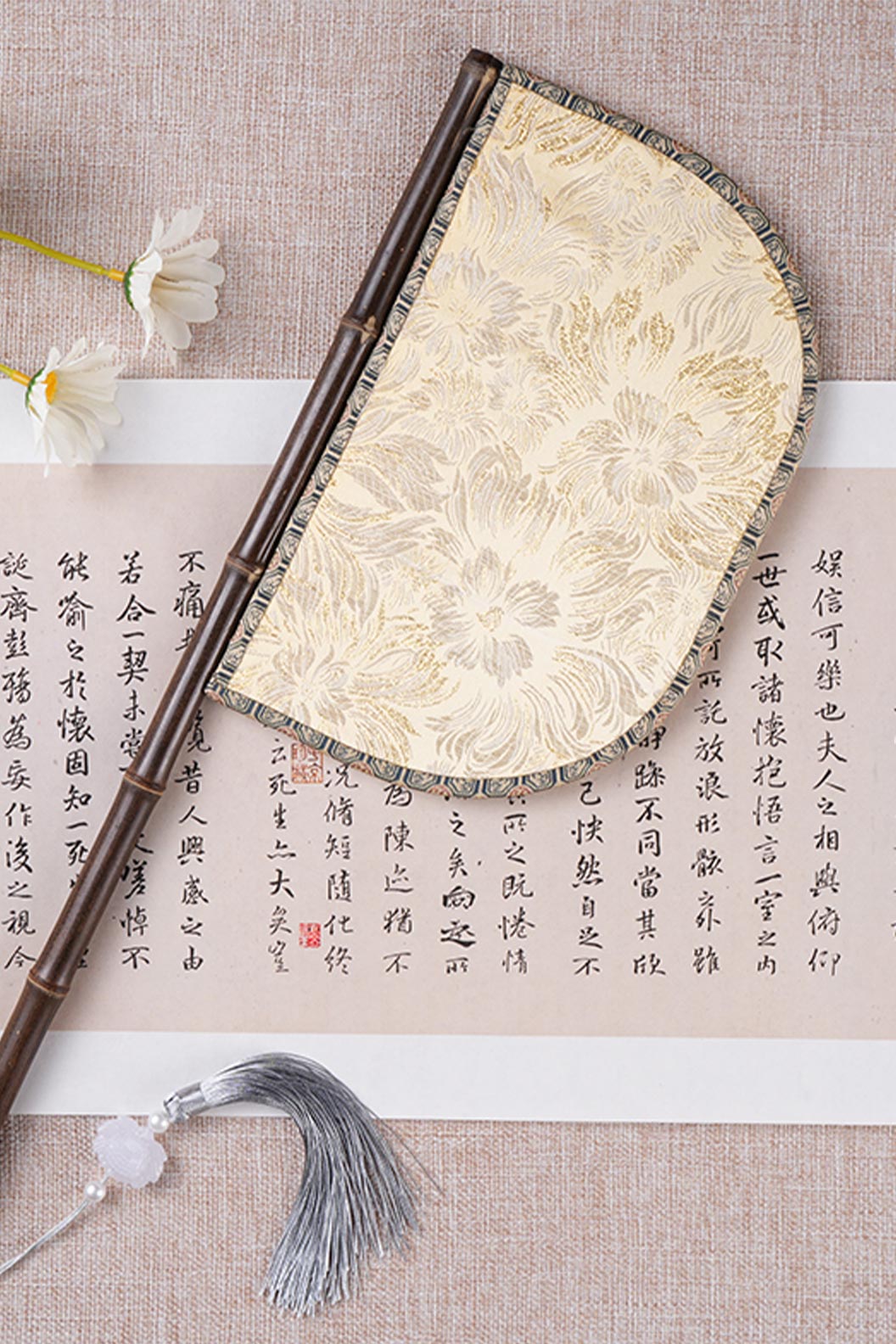 Chinese hand fan new chinese style for Wei Jin long-handle sword fan