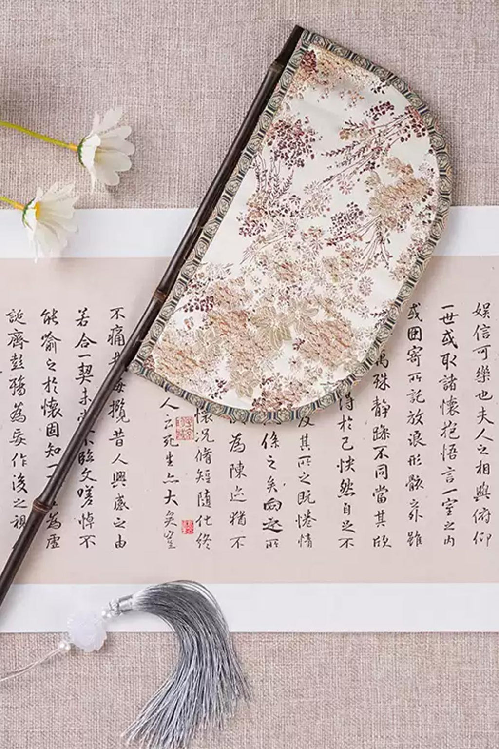 Chinese hand fan new chinese style for Wei Jin long-handle sword fan