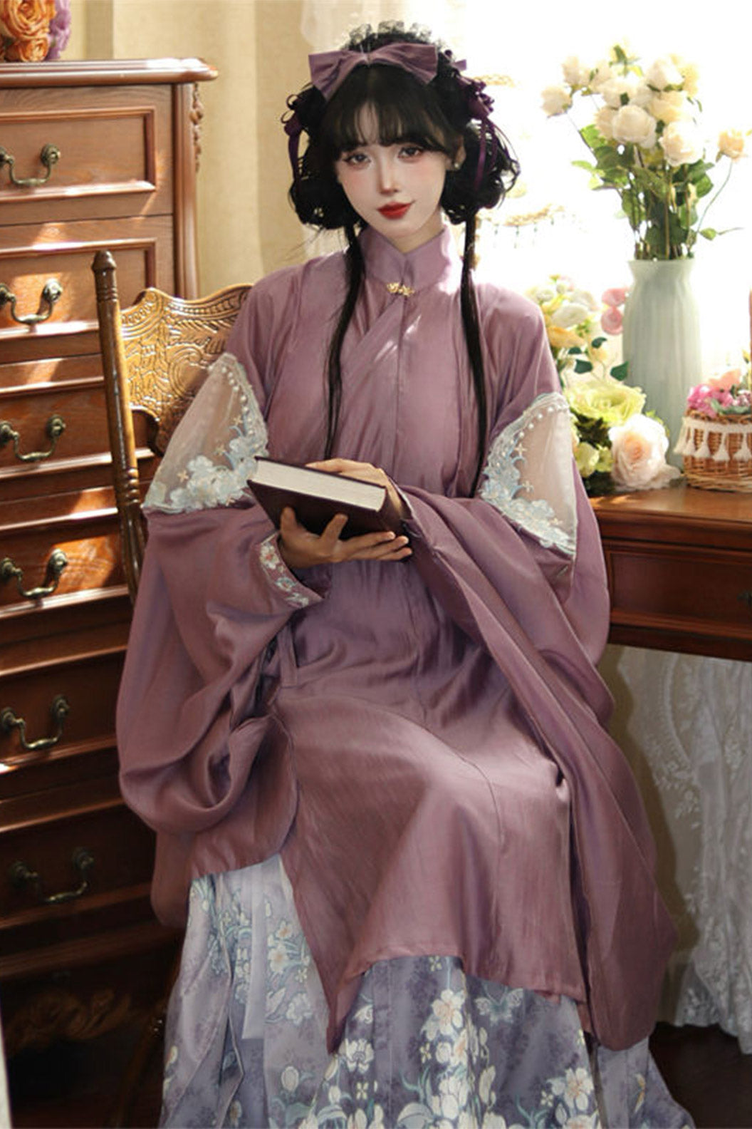 Ming Clothing Long Robe Ma Mian Skirt Hanfu Dress - chunshuizhilan 春水如兰