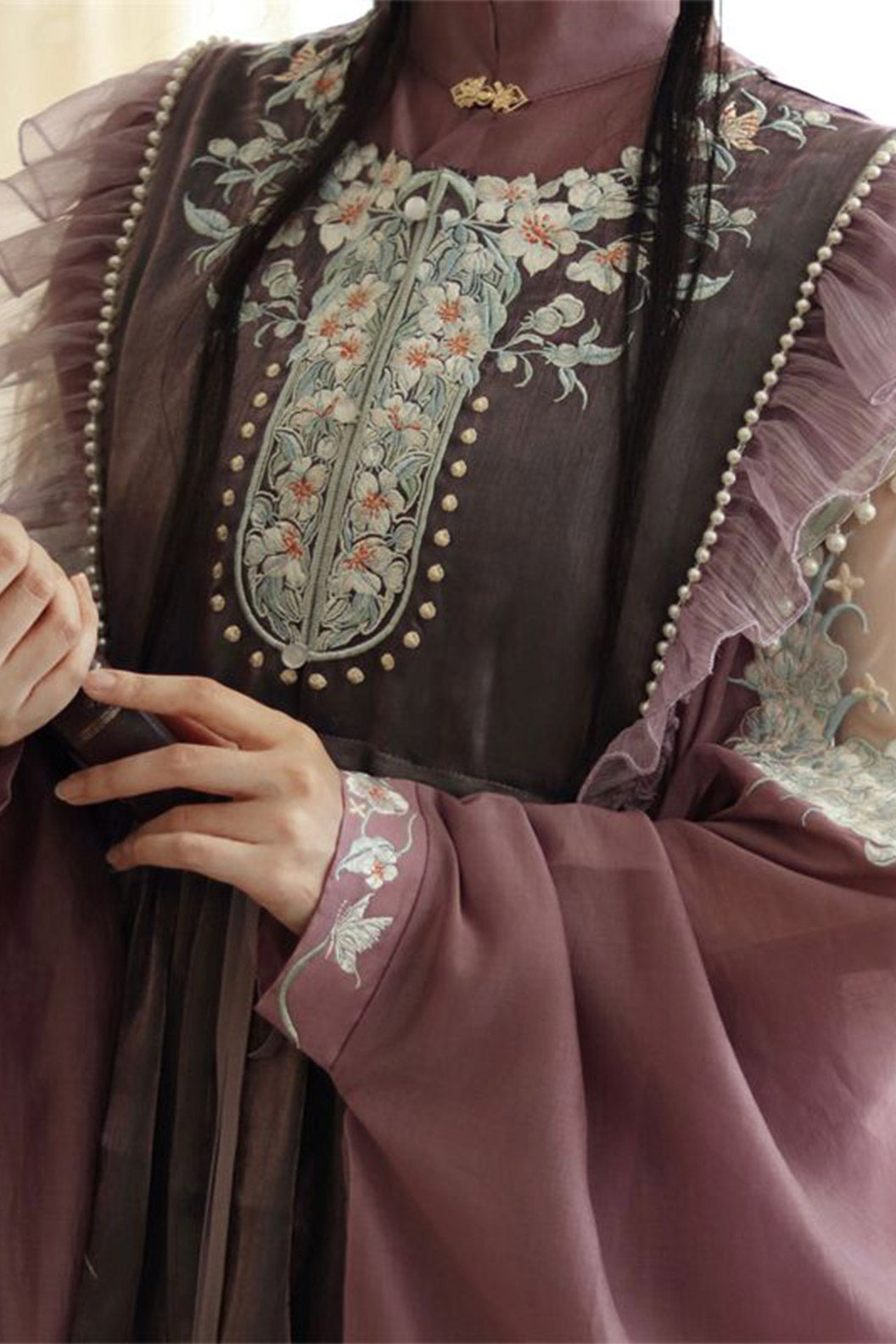 Ming Clothing Long Robe Ma Mian Skirt Hanfu Dress - chunshuizhilan 春水如兰
