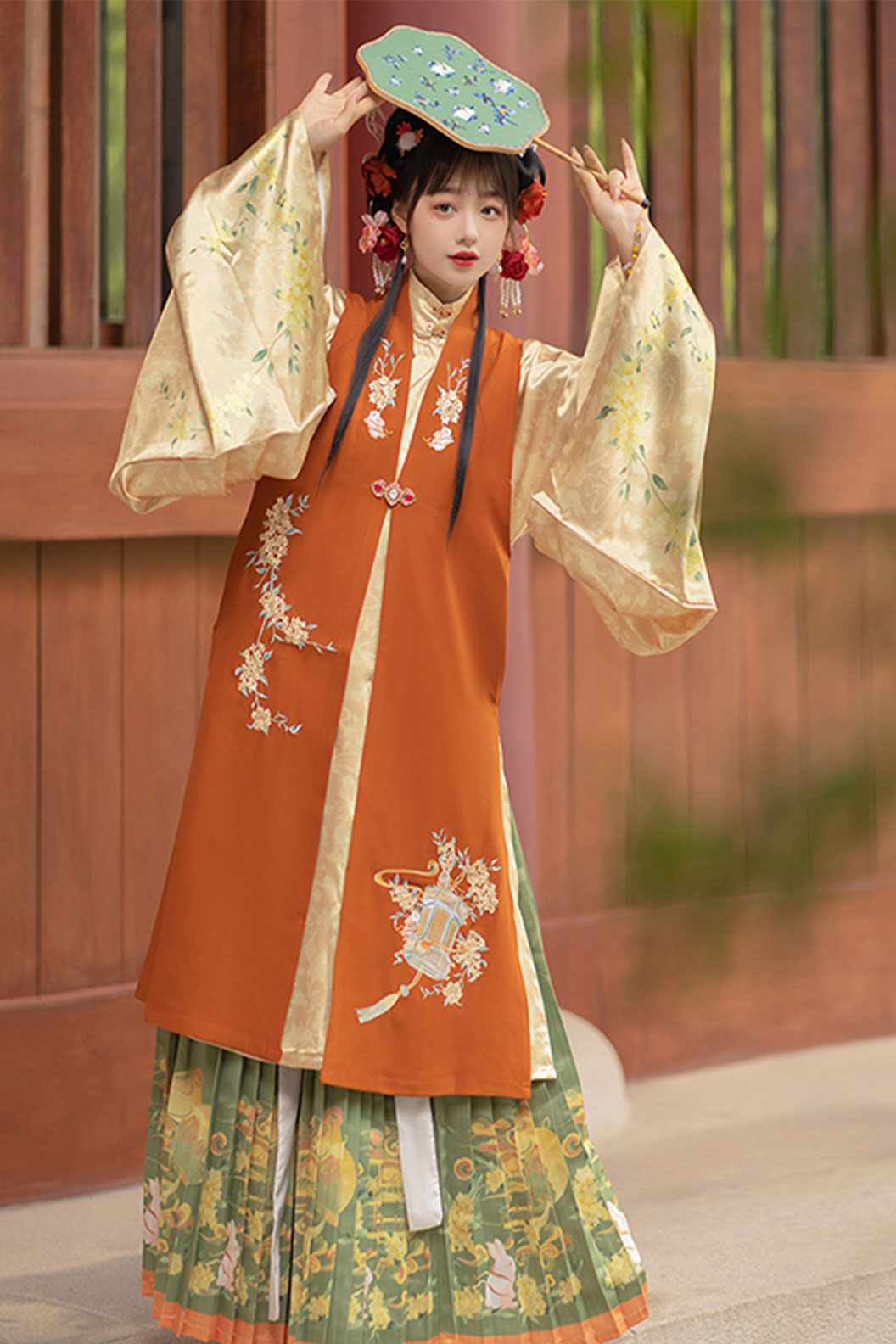 Ming dynasty hanfu wide-sleeved robe hanfu dress fall - yuxiaqunju 玉霞裙裾