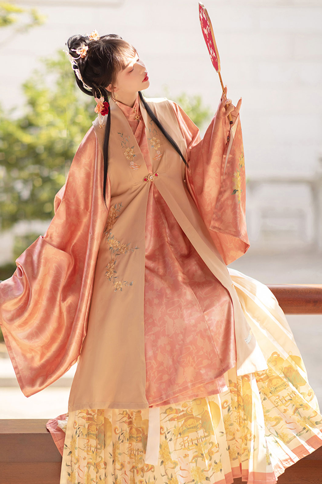 Ming dynasty hanfu wide-sleeved robe hanfu dress fall - yuxiaqunju 玉霞裙裾