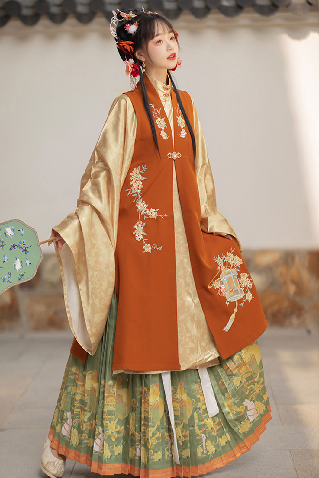 Ming dynasty hanfu wide-sleeved robe hanfu dress fall - yuxiaqunju 玉霞裙裾