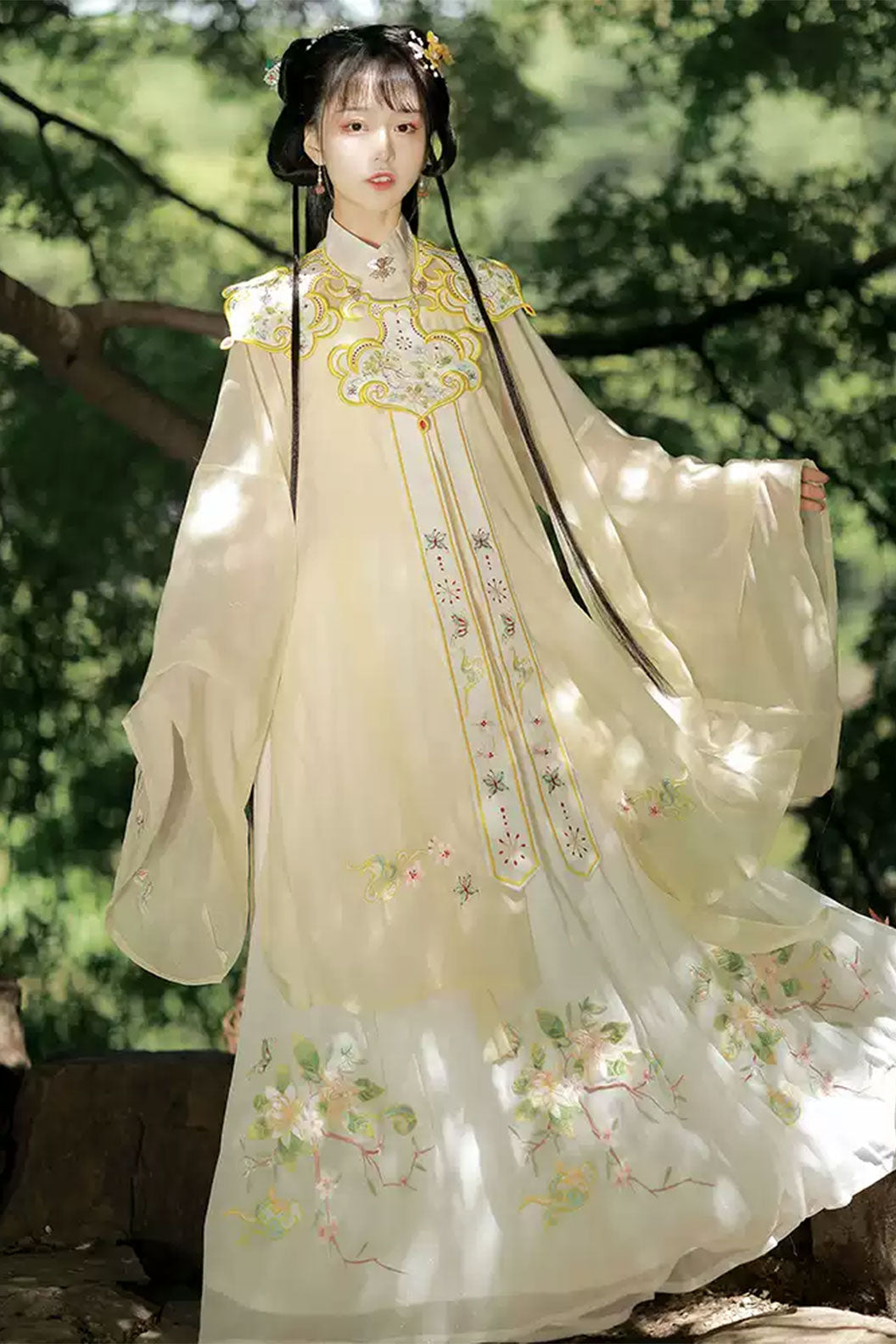 Ming dynasty hanfu long robe hanfu dress for spring and summer - huayudie 花语蝶