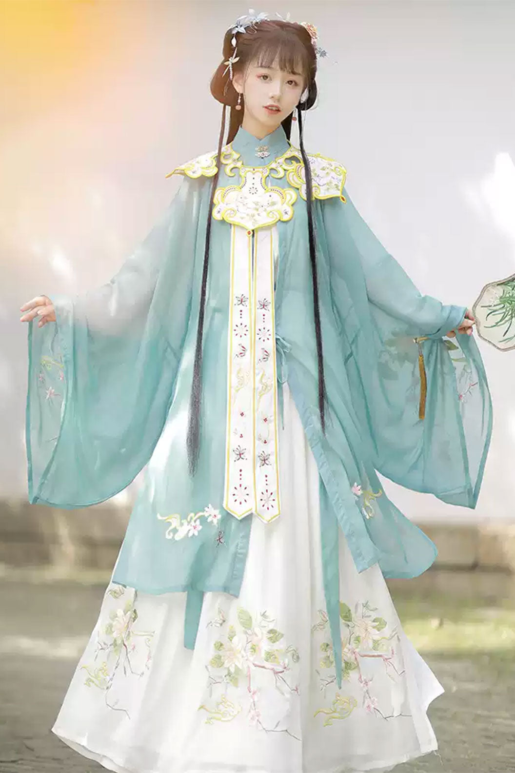 Ming dynasty hanfu long robe hanfu dress for spring and summer - huayudie 花语蝶