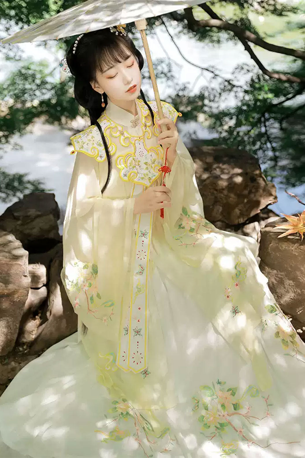 Ming dynasty hanfu long robe hanfu dress for spring and summer - huayudie 花语蝶