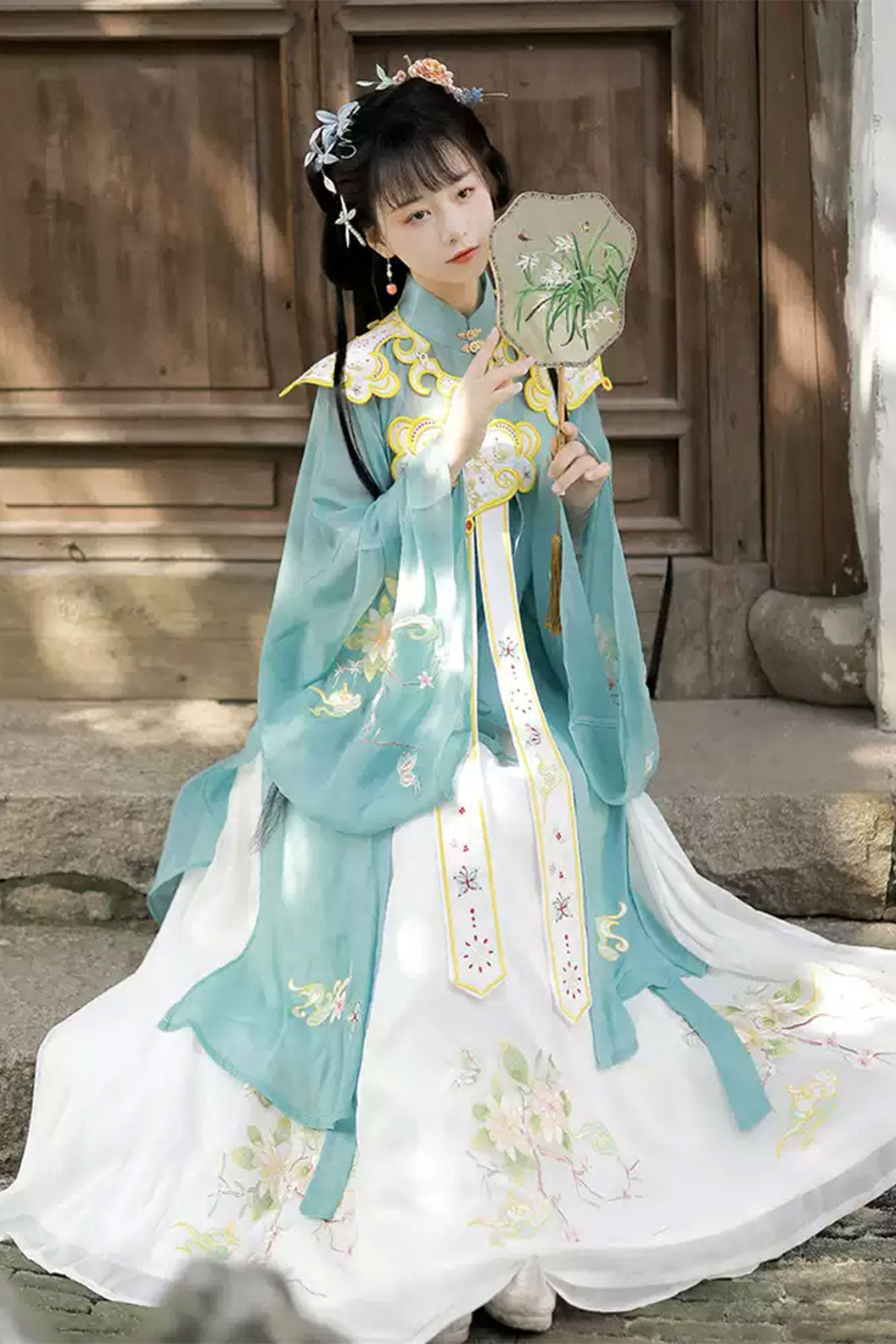 Ming dynasty hanfu long robe hanfu dress for spring and summer - huayudie 花语蝶