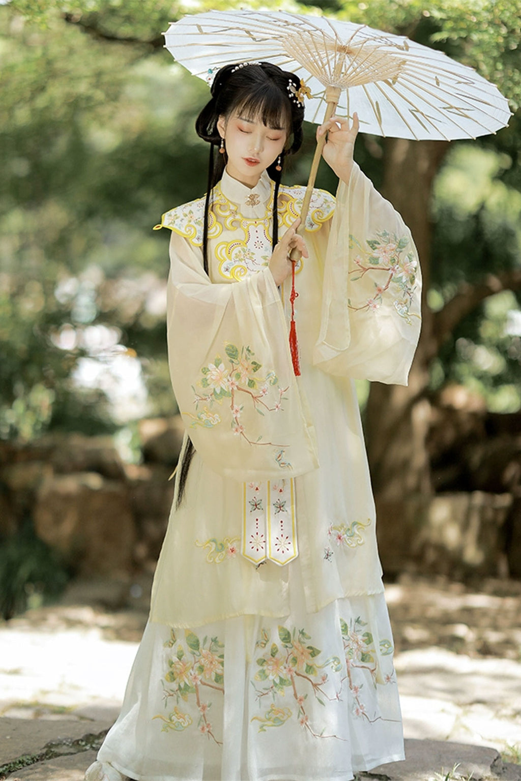 Ming dynasty hanfu long robe hanfu dress for spring and summer - huayudie 花语蝶