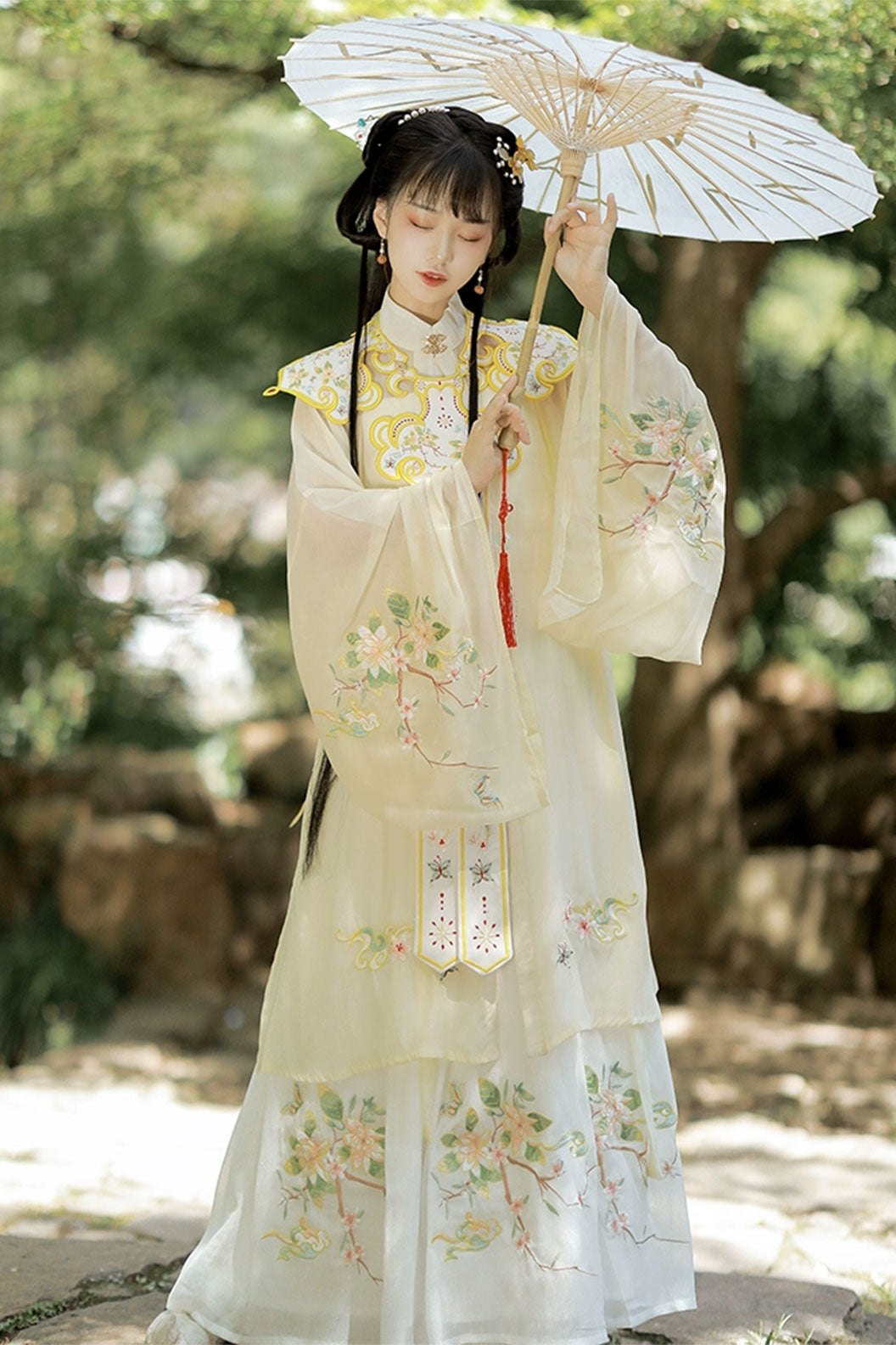 Ming dynasty hanfu long robe hanfu dress for spring and summer - huayudie 花语蝶