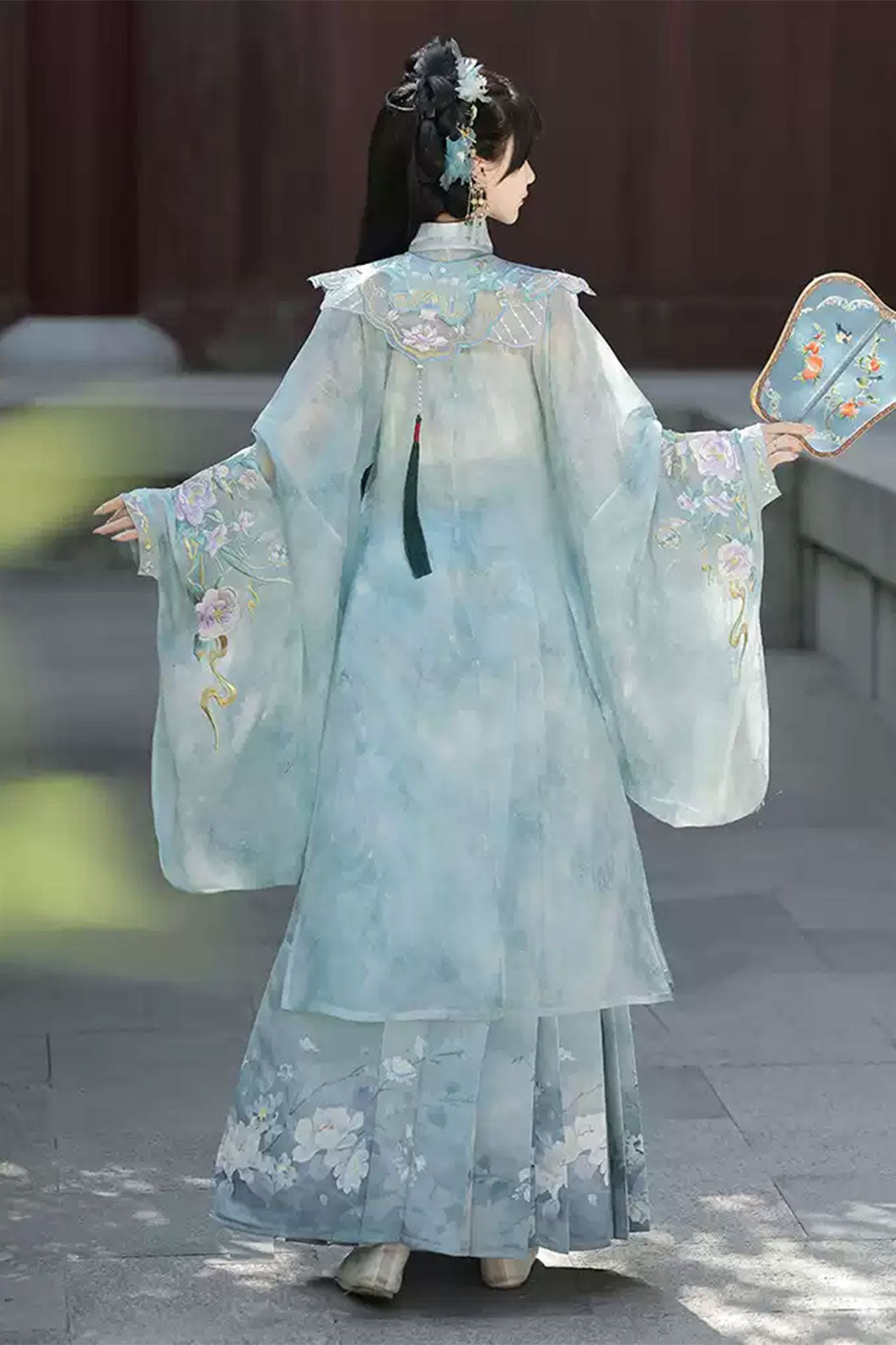 Ming dynasty hanfu mamianqun hanfu dress   with cloud collar - yuzhinian 玉指捻
