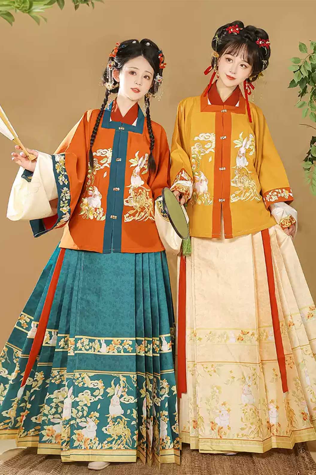 Ming dynasty hanfu mamianqun hanfu dress with pleated - yunshengcuiyu 云笙翠羽