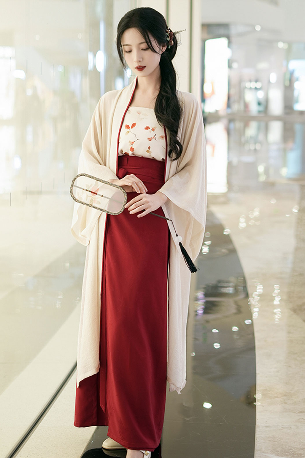 Modern Hanfu Circle Skirt for Daily Commute Chinese Fashion - qinxia 沁夏