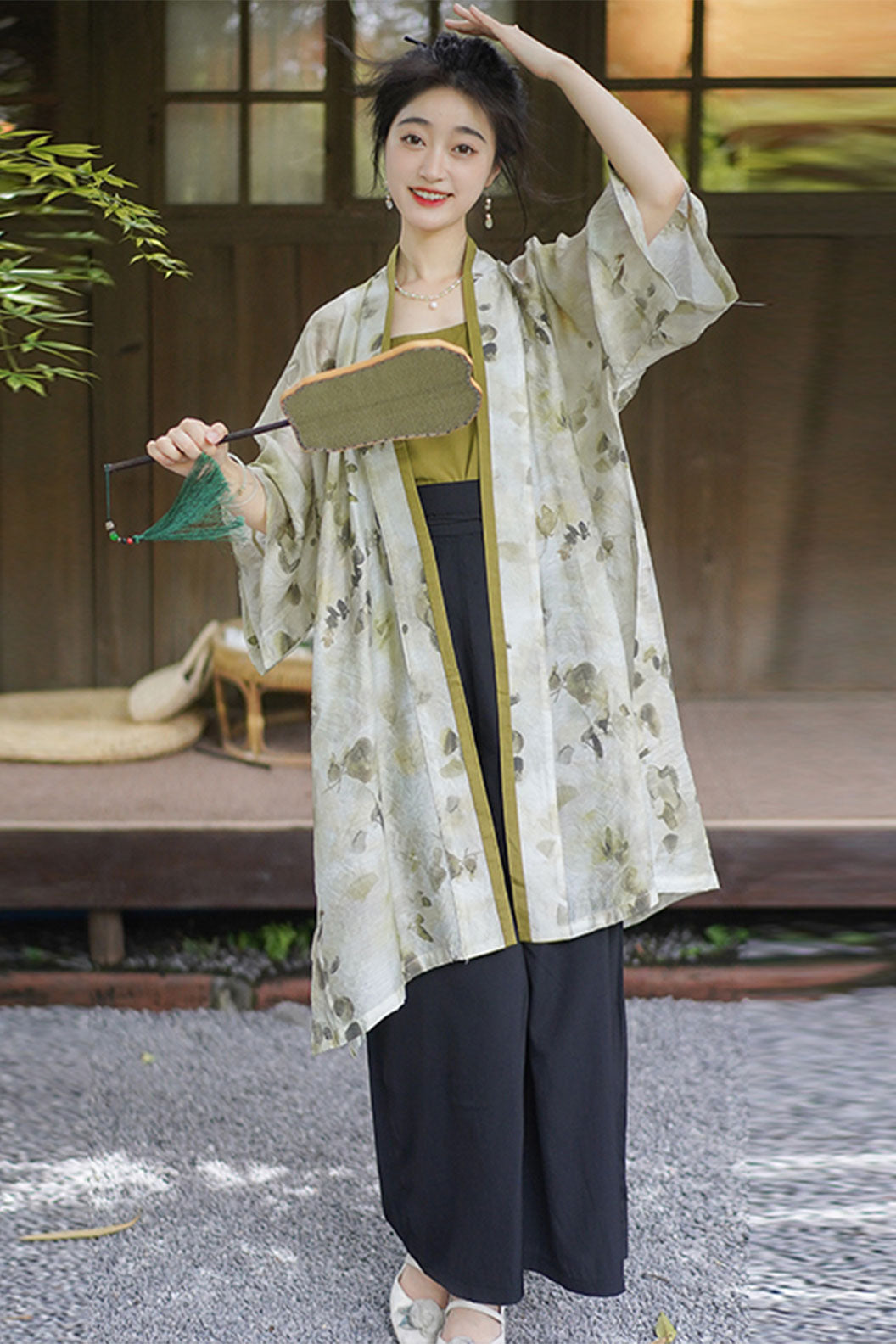 Modern Hanfu Green Hanfu Dress for Spring and Summer Chinese style - qinglan 青岚