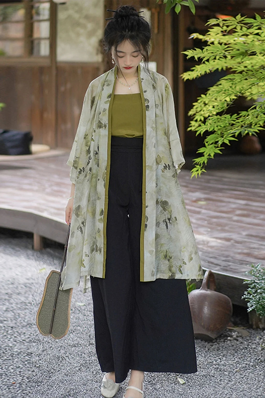 Modern Hanfu Green Hanfu Dress for Spring and Summer Chinese style - qinglan 青岚