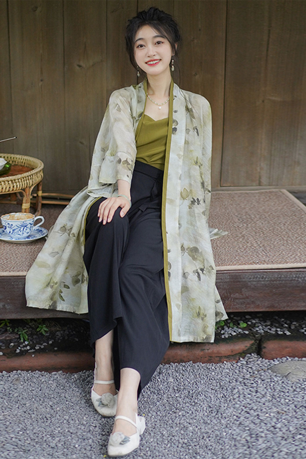 Modern Hanfu Green Hanfu Dress for Spring and Summer Chinese style - qinglan 青岚