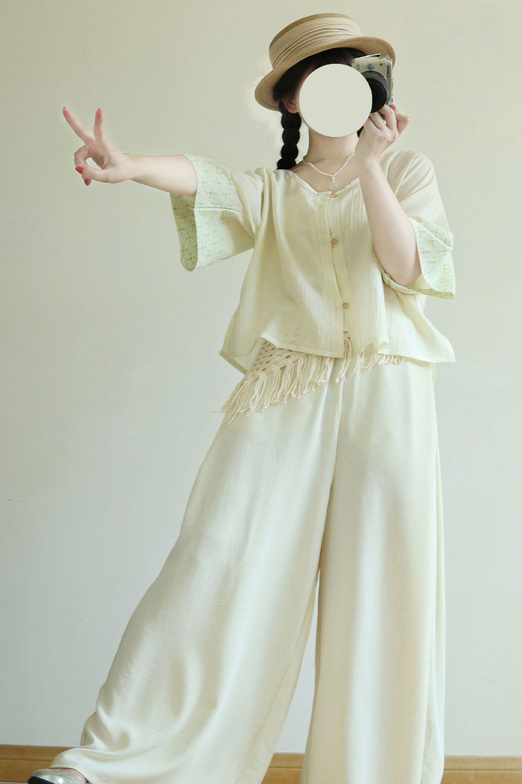 Modern Hanfu New Chinese Style Two-piece Set for Daily Wear - shengxia 盛夏