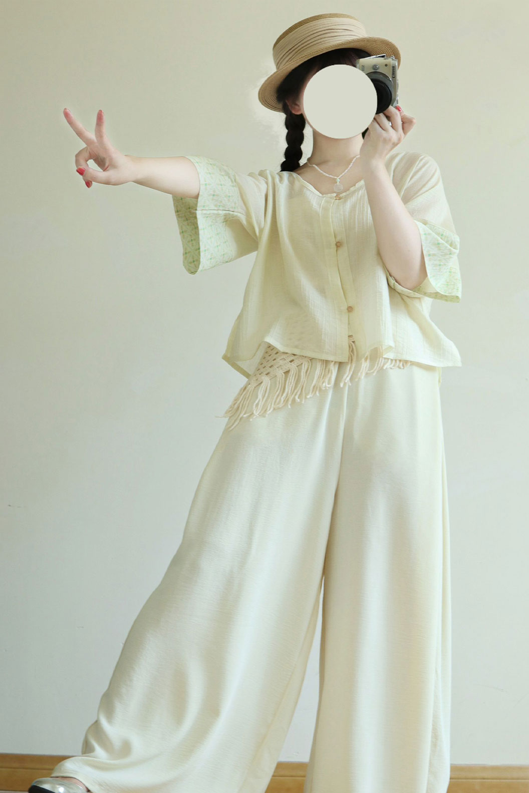Modern Hanfu New Chinese Style Two-piece Set for Daily Wear - shengxia 盛夏