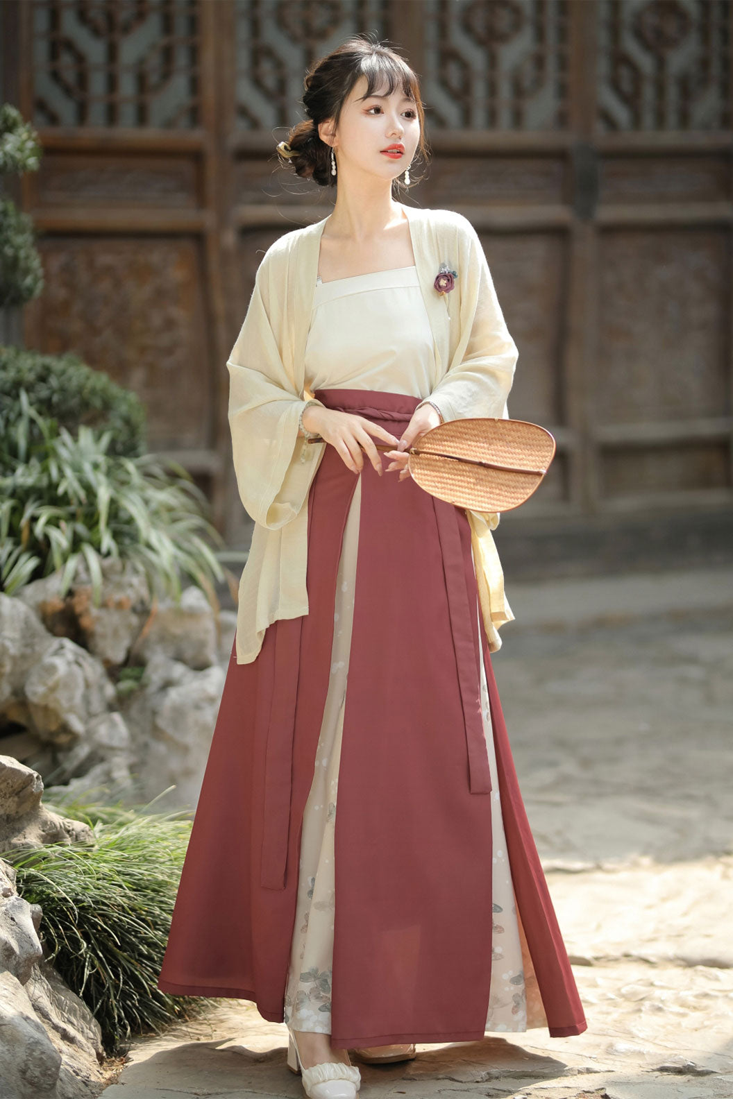 Modern Hanfu  Three-pleated Skirt for Daily Hanfu - landie 蓝蝶