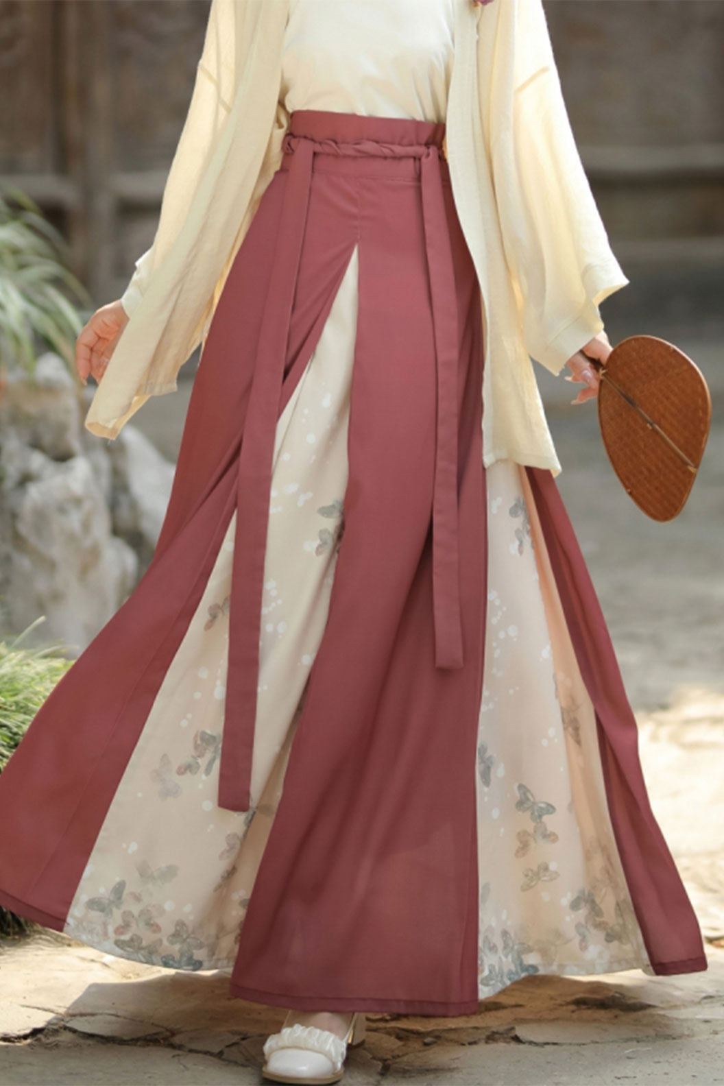Modern Hanfu  Three-pleated Skirt for Daily Hanfu - landie 蓝蝶
