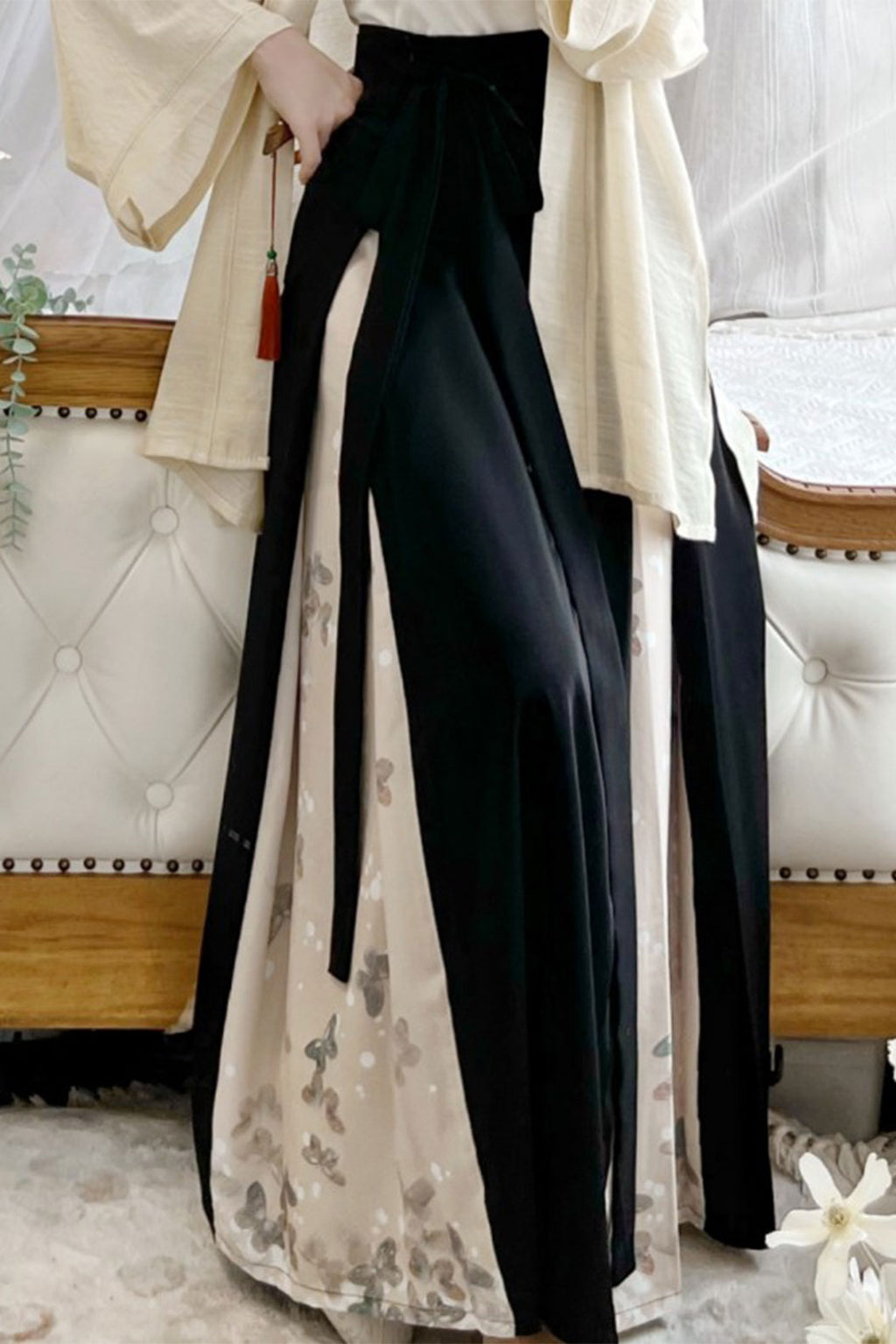 Modern Hanfu  Three-pleated Skirt for Daily Hanfu - landie 蓝蝶