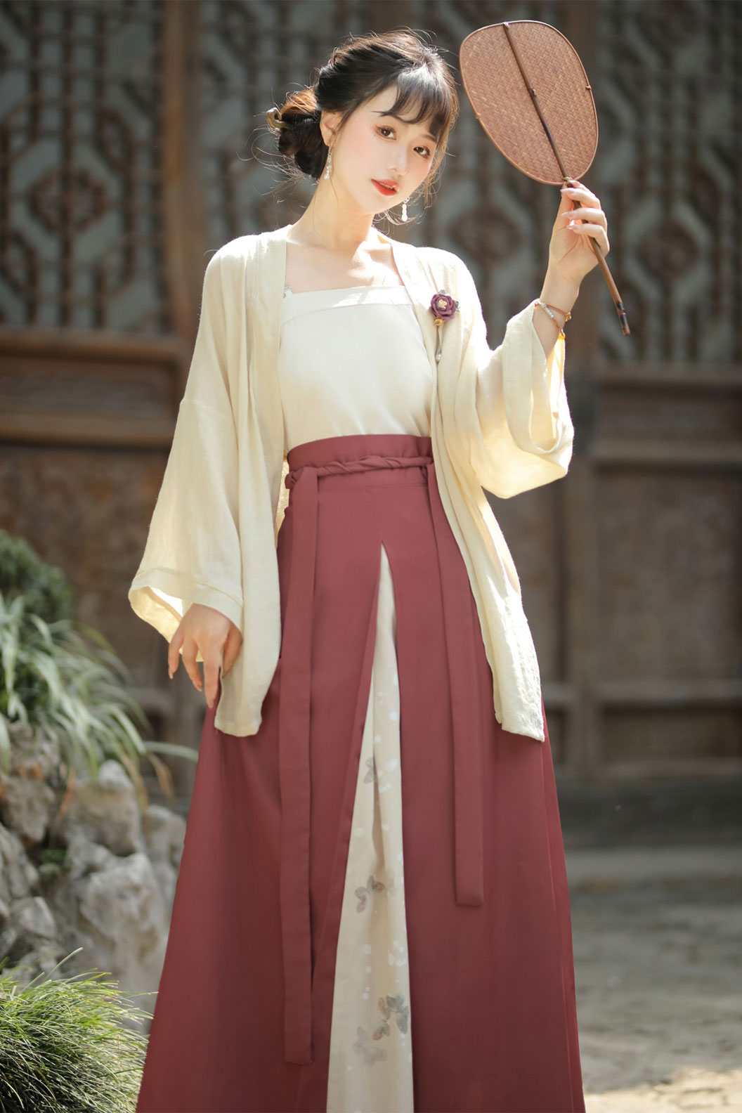 Modern Hanfu  Three-pleated Skirt for Daily Hanfu - landie 蓝蝶