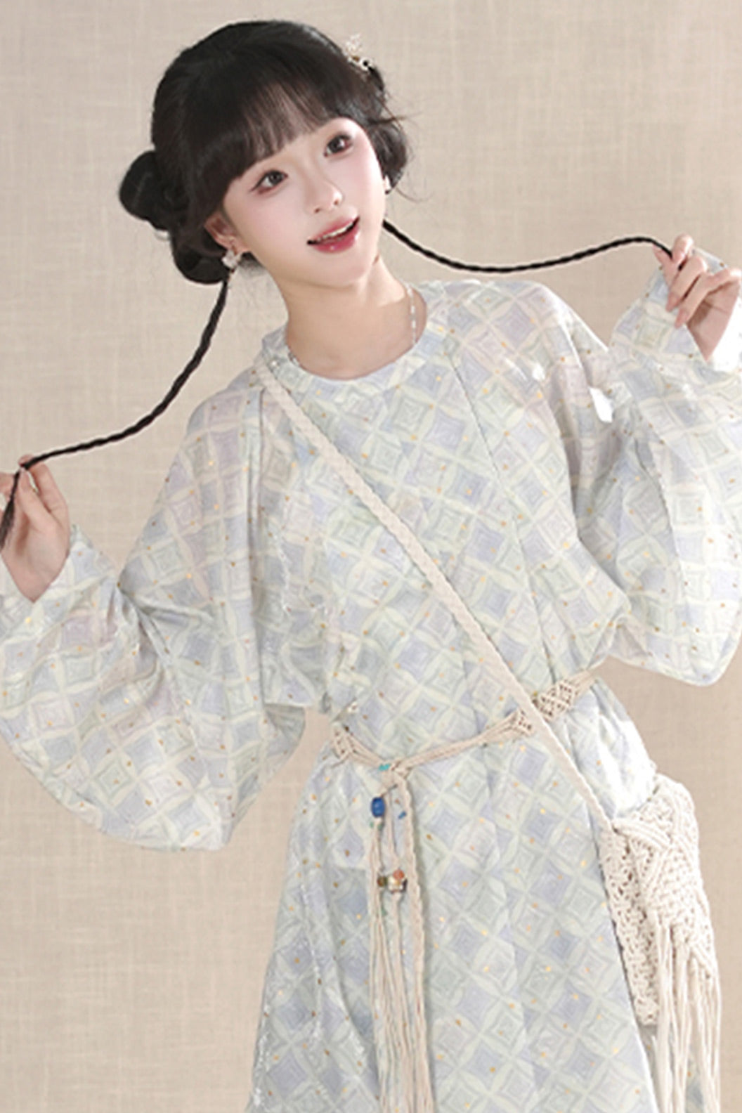 Modern Hanfu Yellow Hanfu Dress with Round Collar Robe and Sun Protection - lirui 梨蕊
