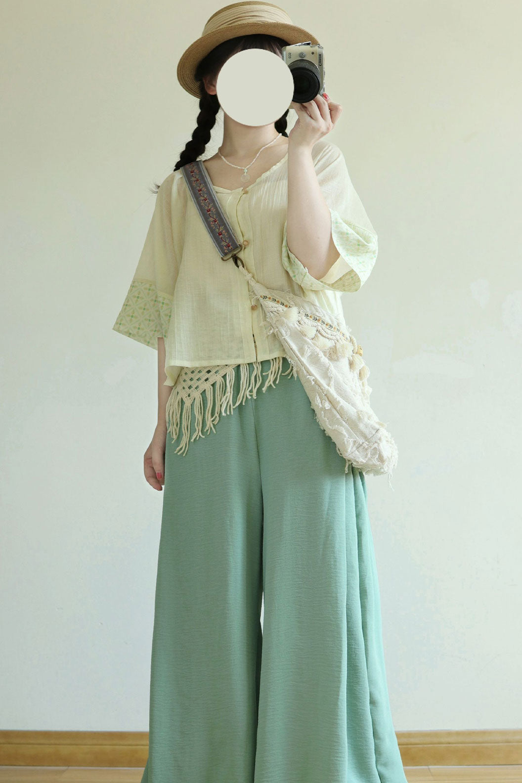 Modern Hanfu New Chinese Style Two-piece Set for Daily Wear - shengxia 盛夏