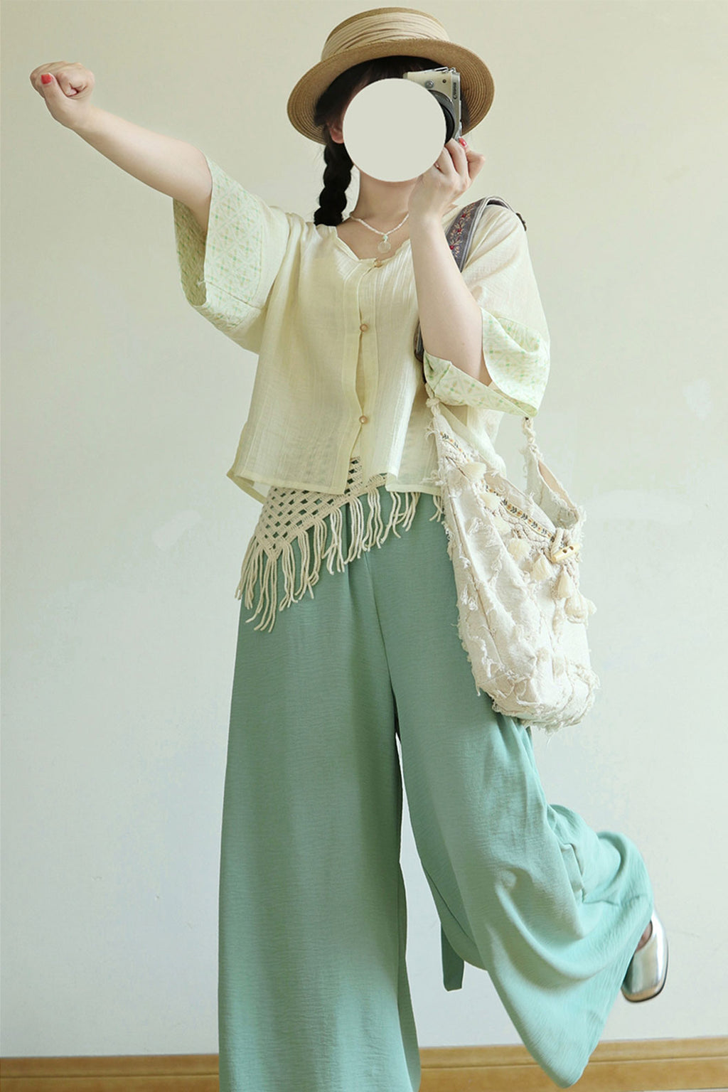 Modern Hanfu New Chinese Style Two-piece Set for Daily Wear - shengxia 盛夏