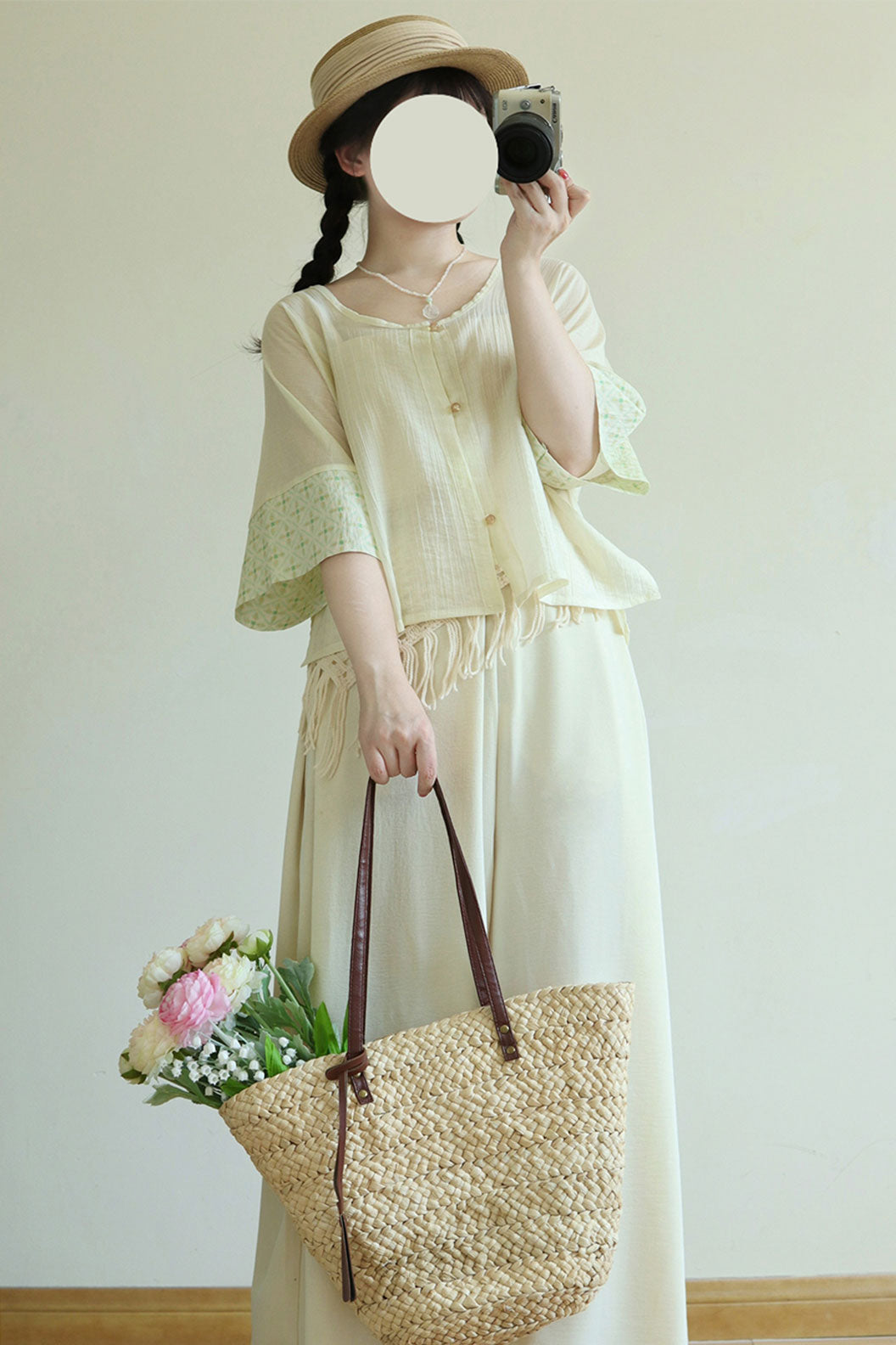 Modern Hanfu New Chinese Style Two-piece Set for Daily Wear - shengxia 盛夏