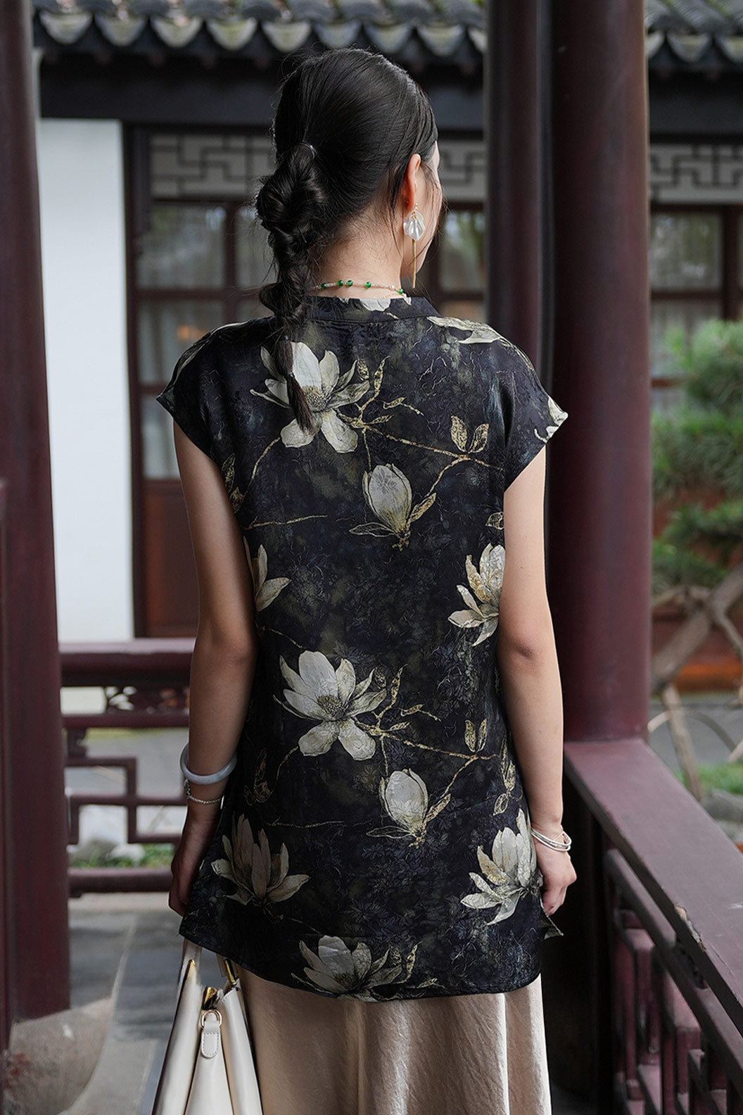 Modern Hanfu New Chinese Style Sleeveless Blouse Ao Dai High End Hanfu Dress - yudai 玉黛