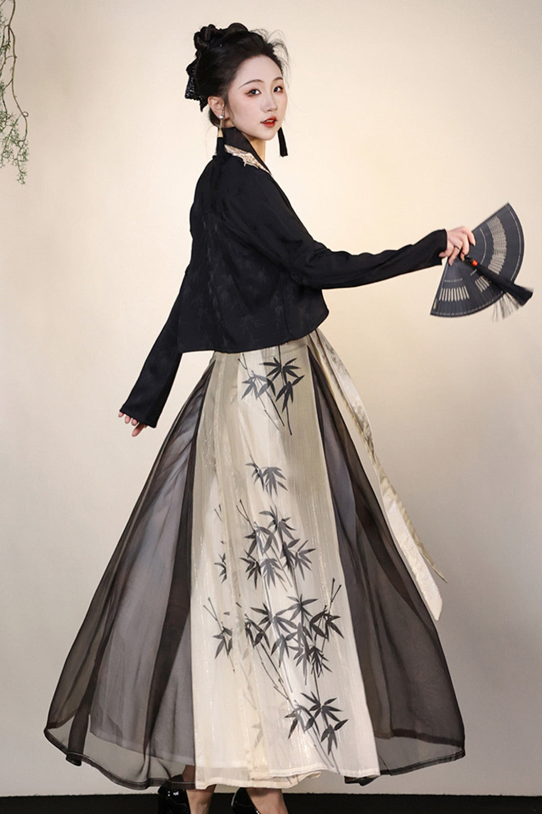 Modern Hanfu Women’s Sipo Sanjian Skirt  New Chinese Style Hanfu Dress - hengqu 横渠