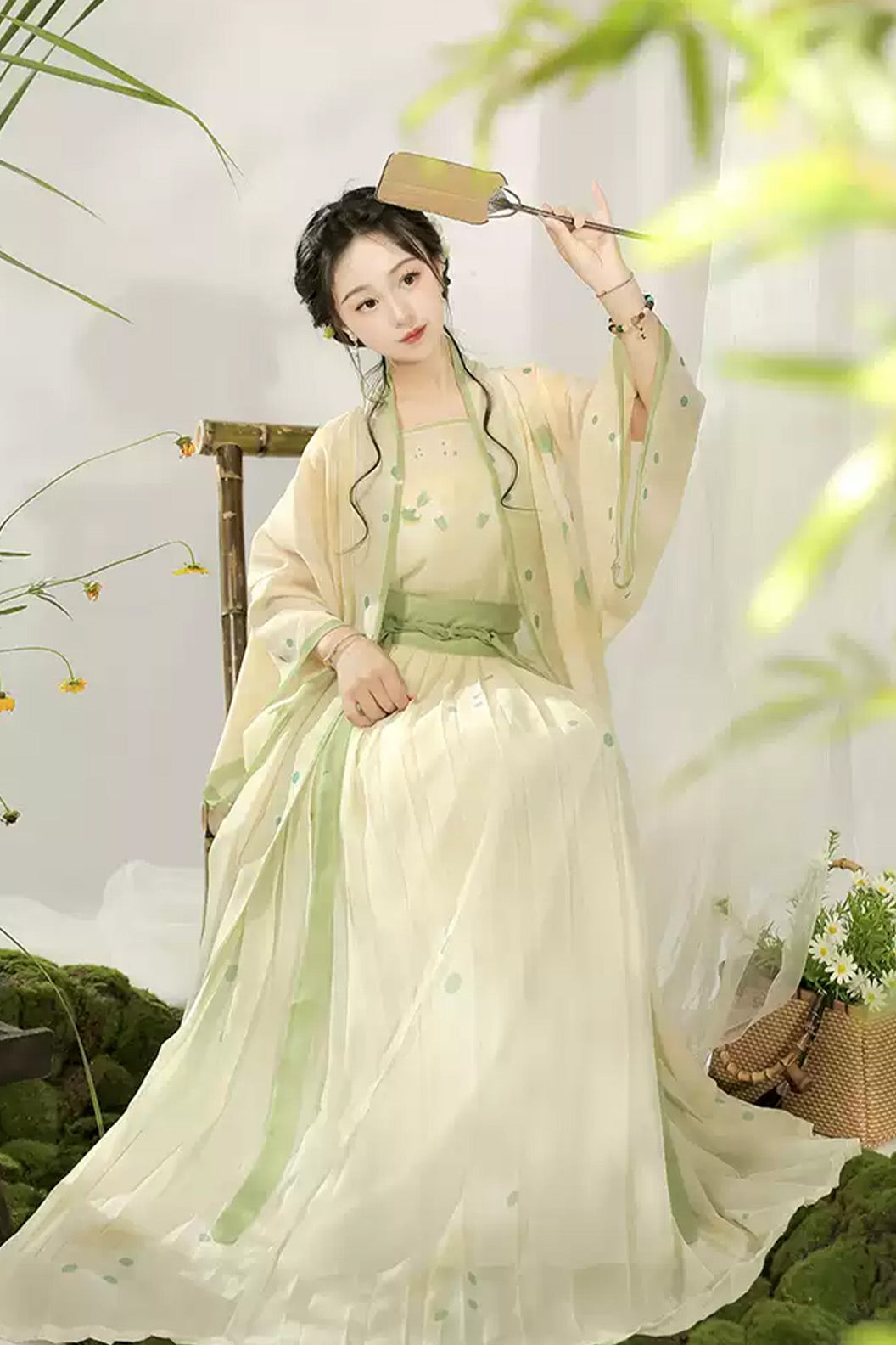 Song Dynasty Clothing Beizi Changgan Temple Set Skirt Hanfu Dress - changge 长歌