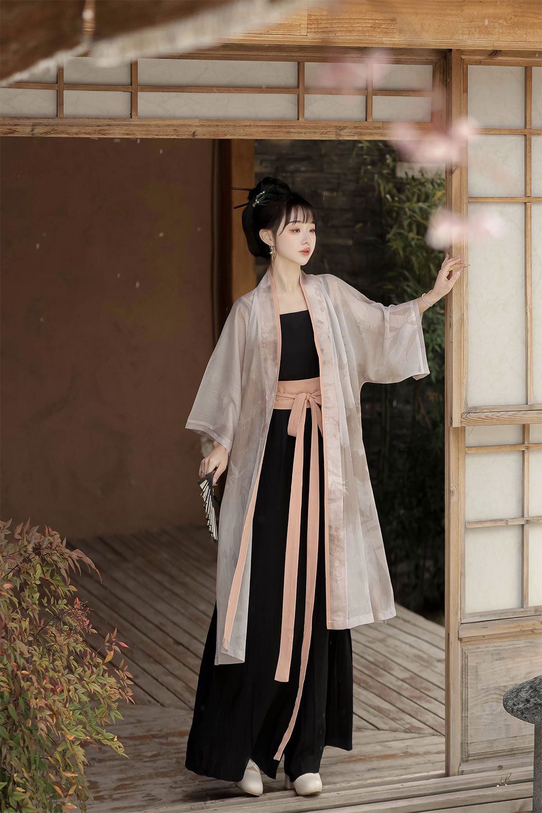 Song dynasty hanfu long robe with beizi robe set hanfu modern chinese style - chunlai 春来