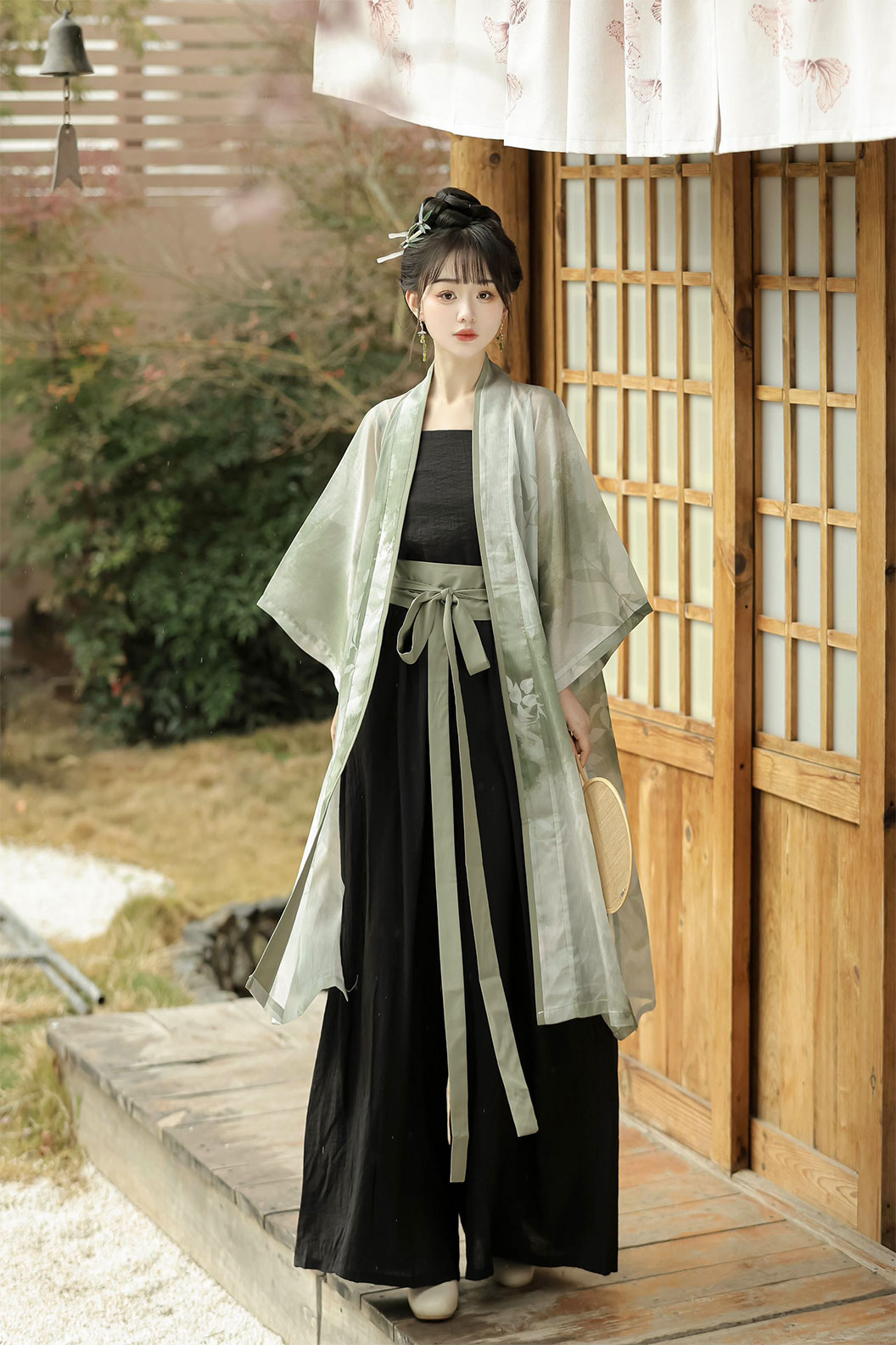 Song dynasty hanfu long robe with beizi robe set hanfu modern chinese style - chunlai 春来