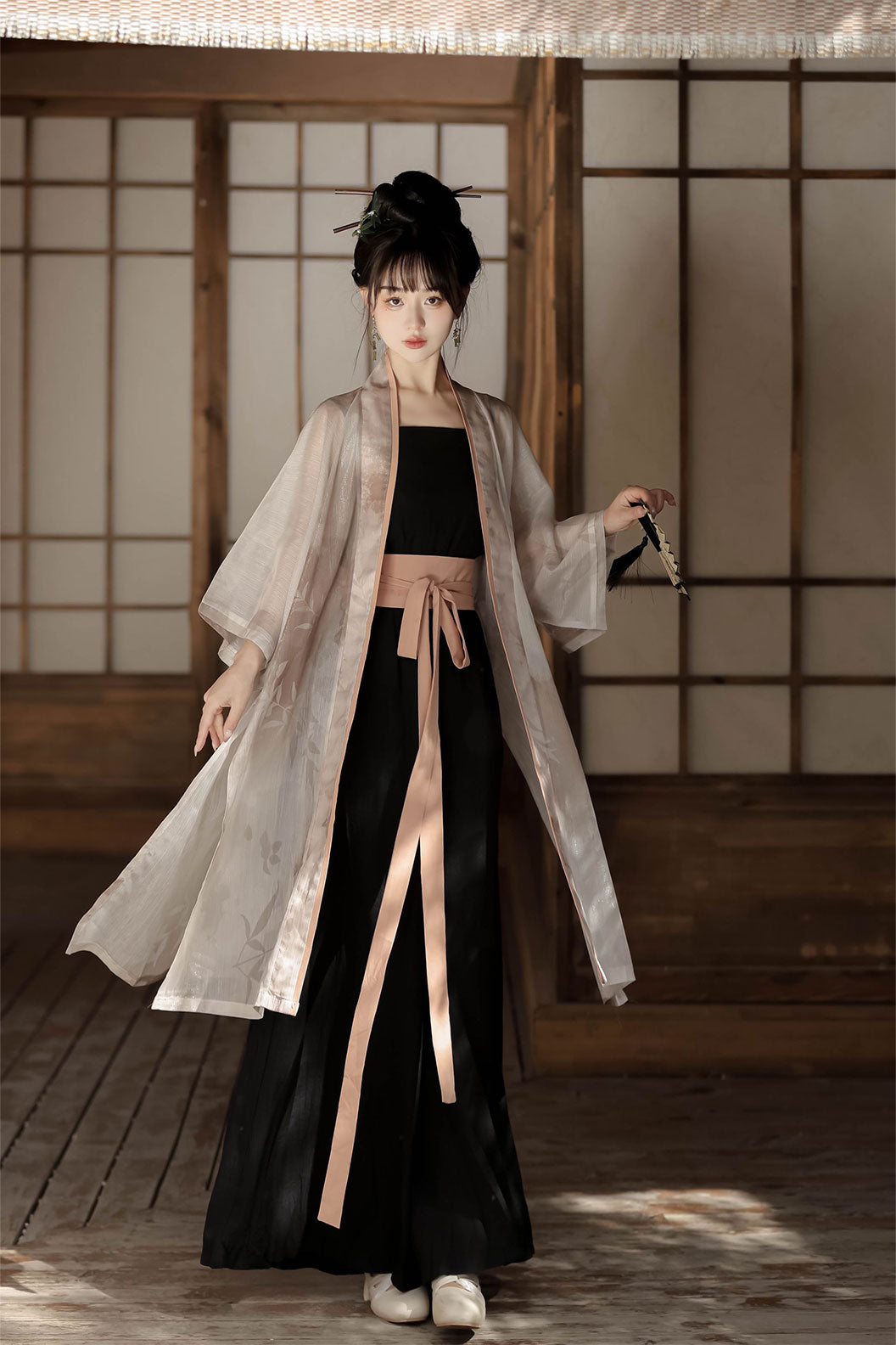 Song dynasty hanfu long robe with beizi robe set hanfu modern chinese style - chunlai 春来