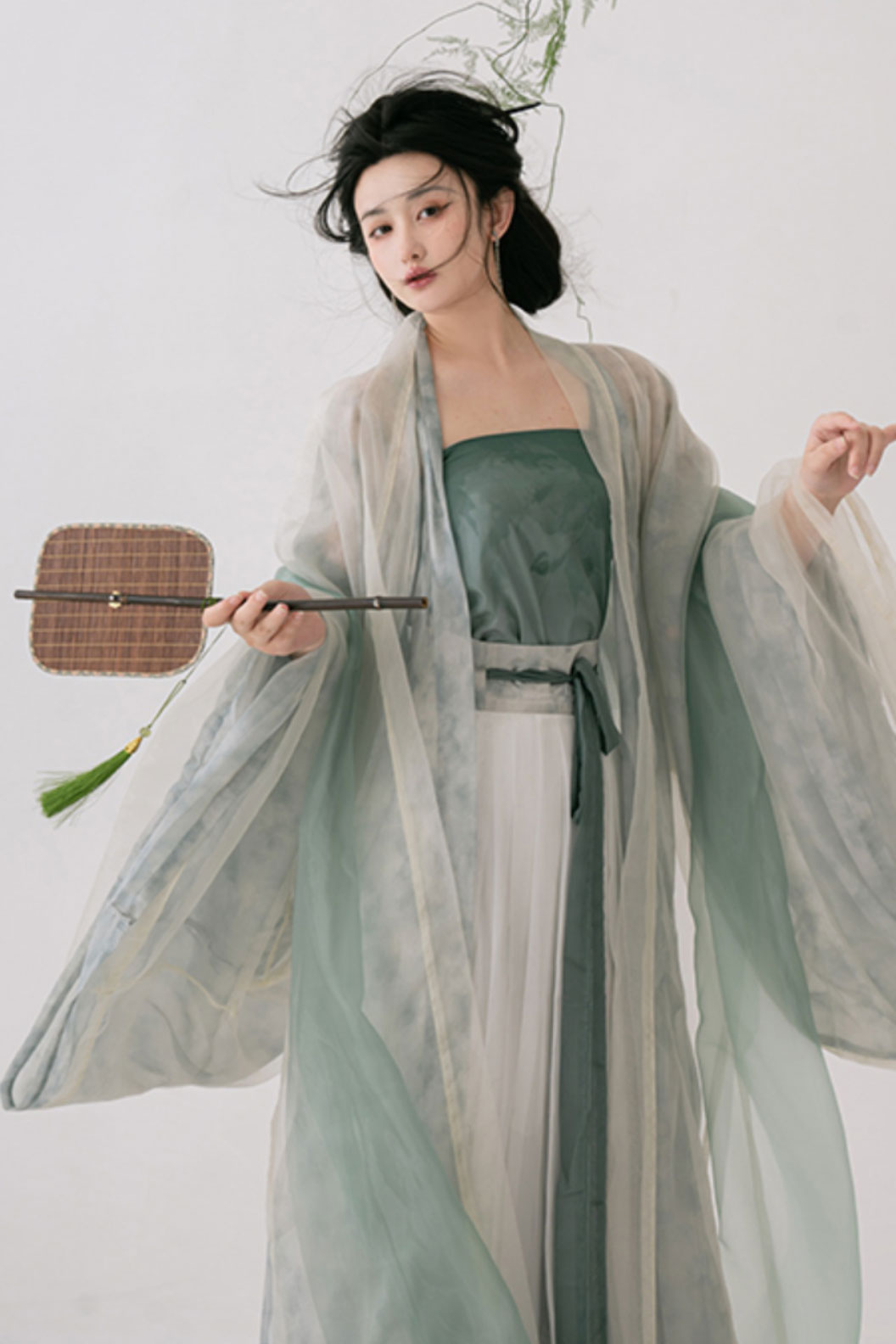 Song dynasty hanfu long wide-sleeved robe hanfu dress for  spring - jianchunshan见春山