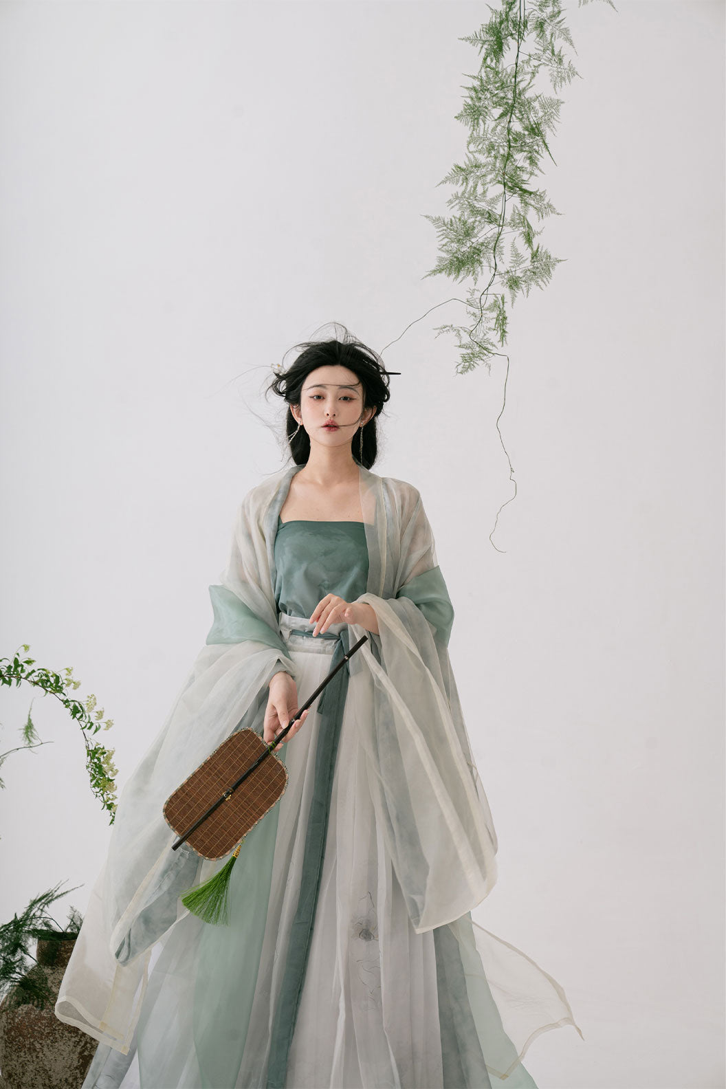 Song dynasty hanfu long wide-sleeved robe hanfu dress for  spring - jianchunshan见春山