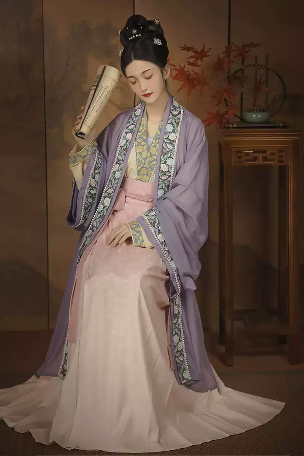 Song dynasty hanfu multi-pleated skirt hanfu dress typical Chinese clothing - haiyitang 海邑棠