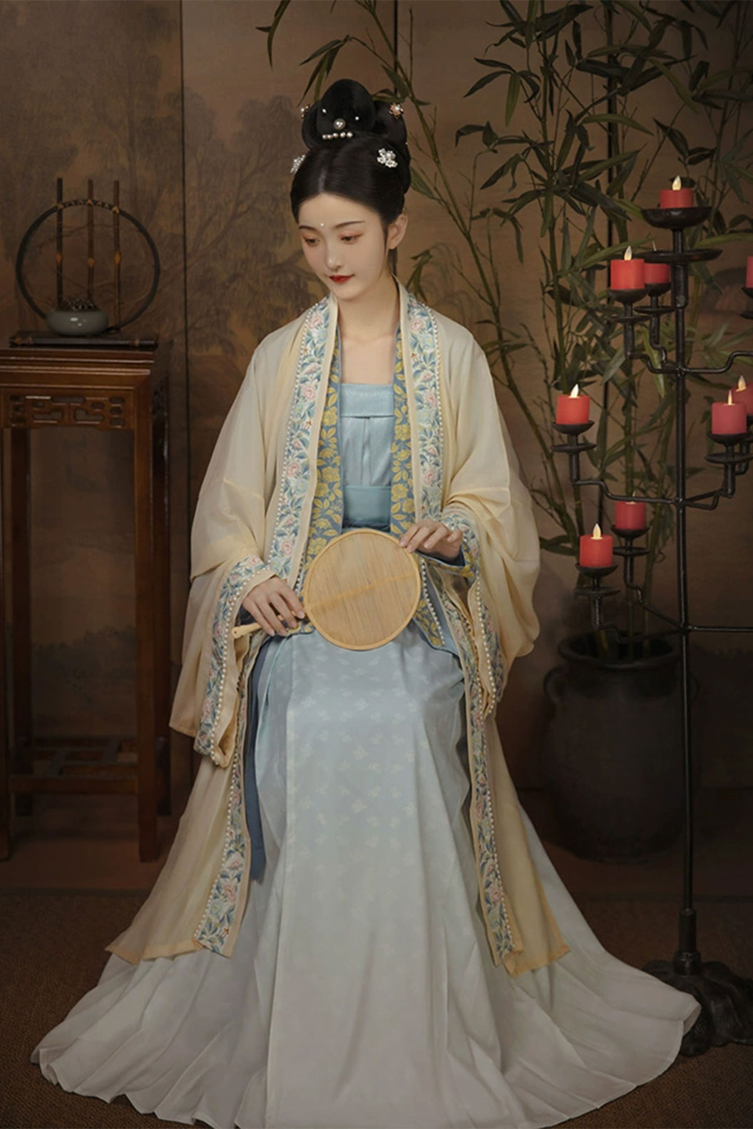Song dynasty hanfu multi-pleated skirt hanfu dress typical Chinese clothing - haiyitang 海邑棠