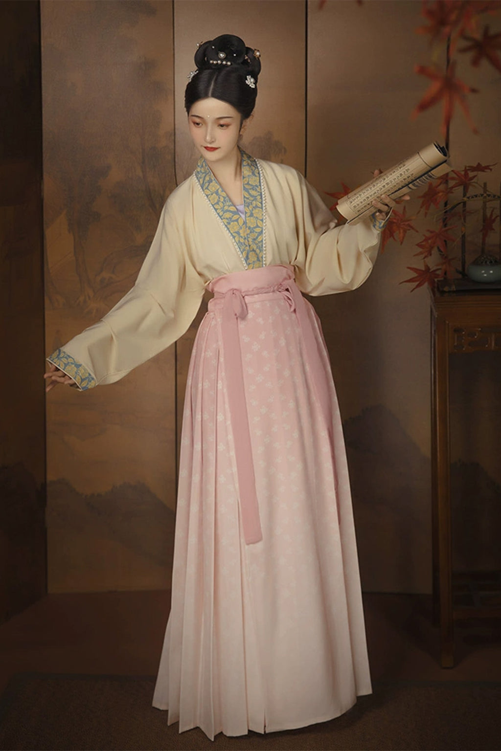 Song dynasty hanfu multi-pleated skirt hanfu dress typical Chinese clothing - haiyitang 海邑棠
