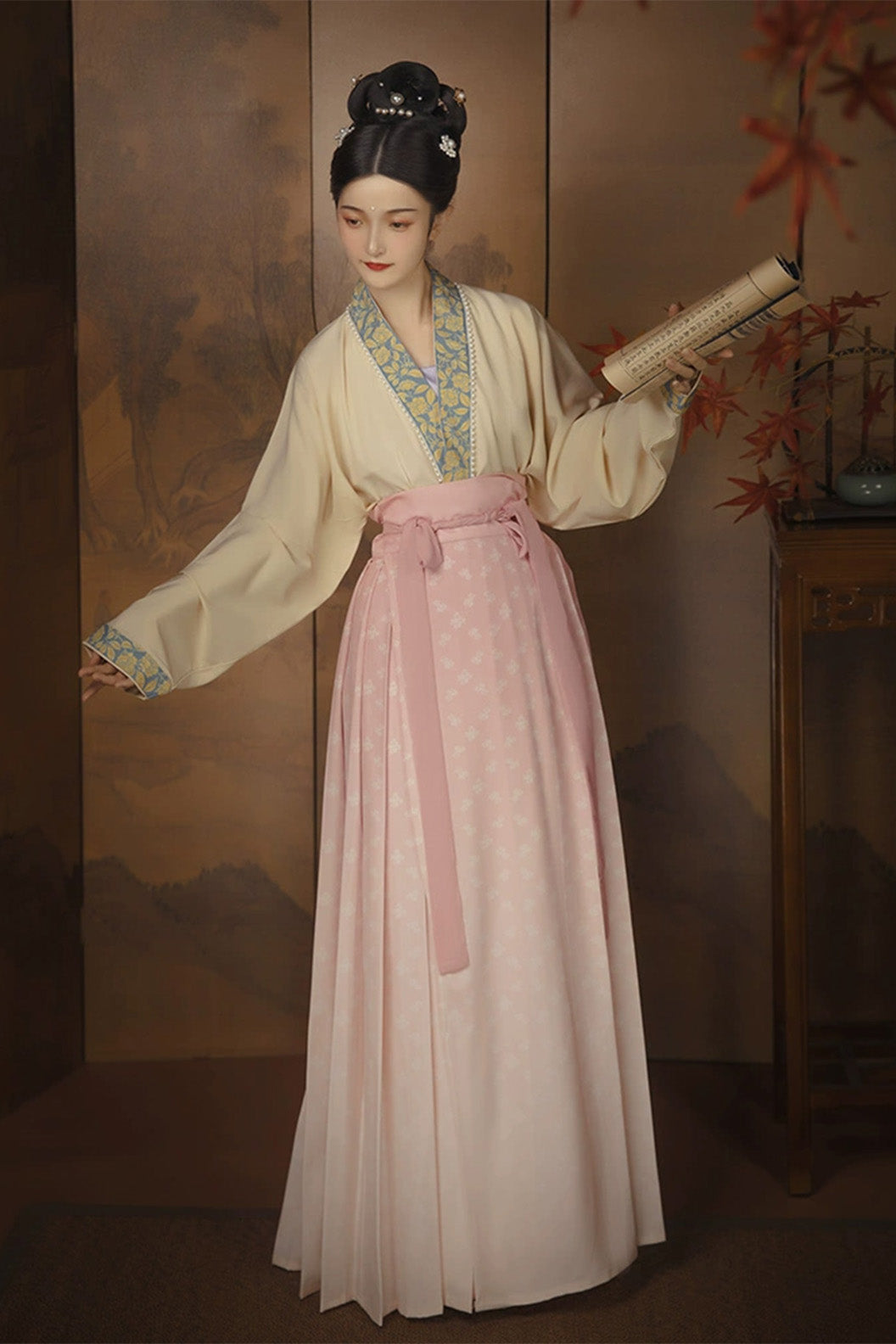 Song dynasty hanfu multi-pleated skirt hanfu dress typical Chinese clothing - haiyitang 海邑棠