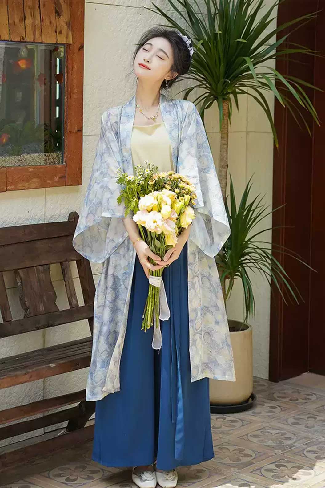 Song dynasty hanfu with eight panel skirt perfect for commuting - xingkong 星空