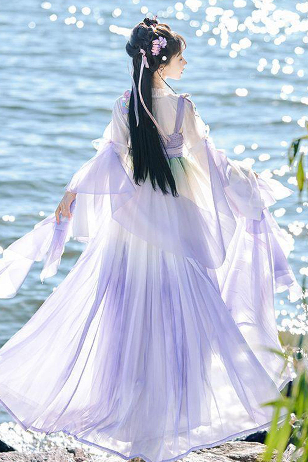 Tang Dynasty Hanfu Qixiong Dress Women Chinese Style Hanfu Dress - dieyu 蝶羽