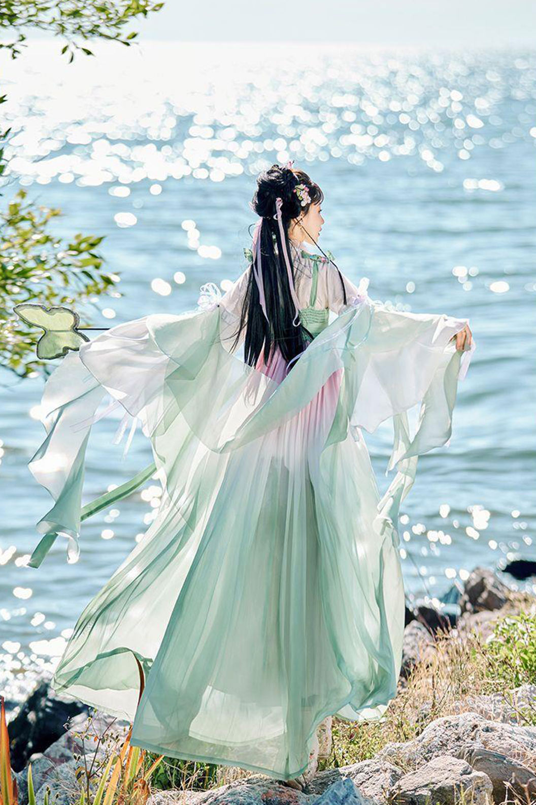 Tang Dynasty Hanfu Qixiong Dress Women Chinese Style Hanfu Dress - dieyu 蝶羽
